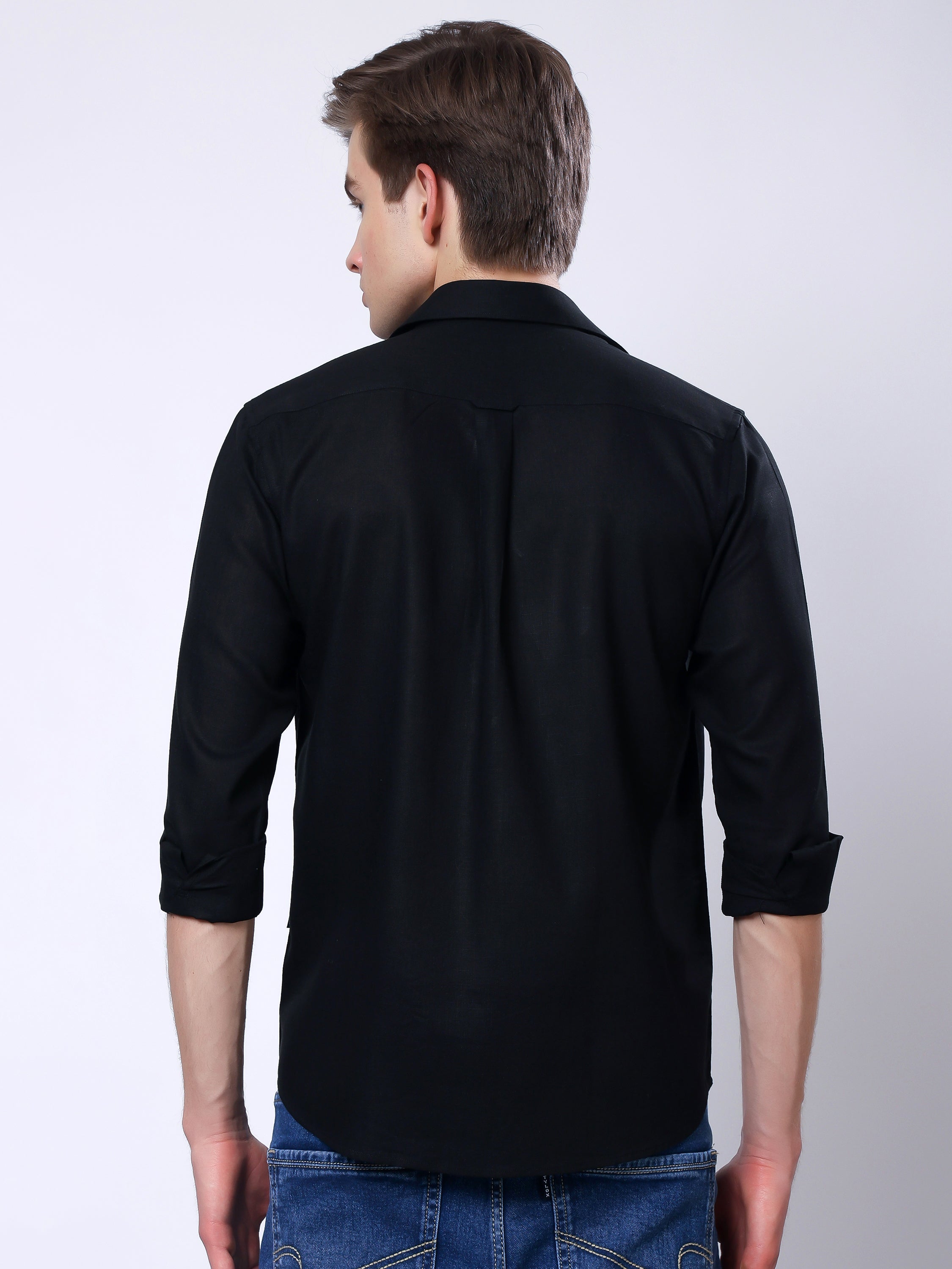 Stylox Men’s Regular Fit Full Sleeve Solid Casual Shirt - Stylox