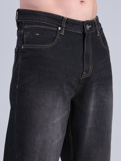 Stylox Men’s Loose Fit Jeans | Relaxed Fit Washed Denim Jeans for Men | Mid-Rise Casual &amp; Streetwear Jeans
