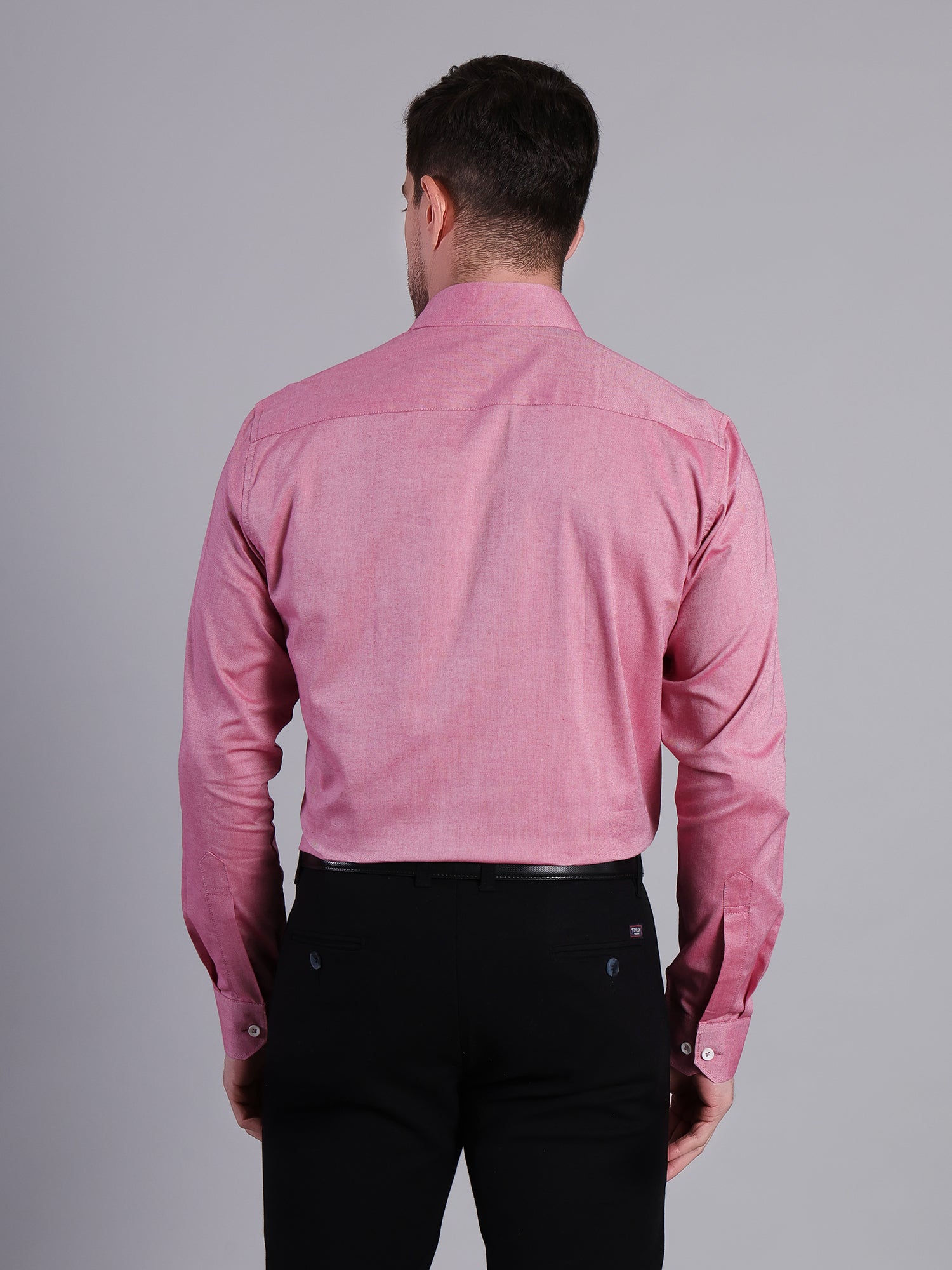 Stylox Men’s Regular Fit Red Solid Full Sleeve Casual Shirt - Stylox