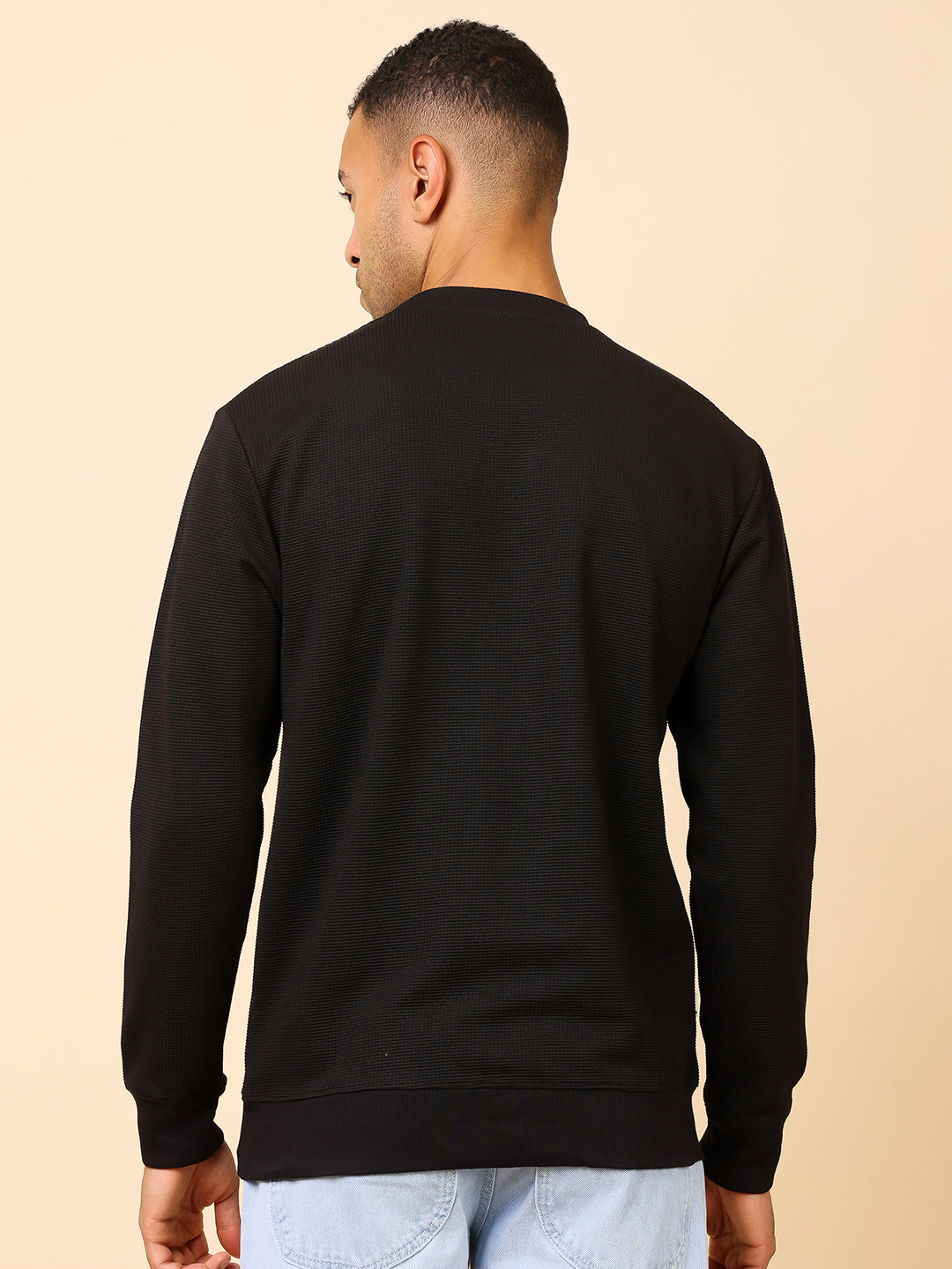 Stylox Men’s Colorblock Crew Neck Sweatshirt with “Revolution” Print