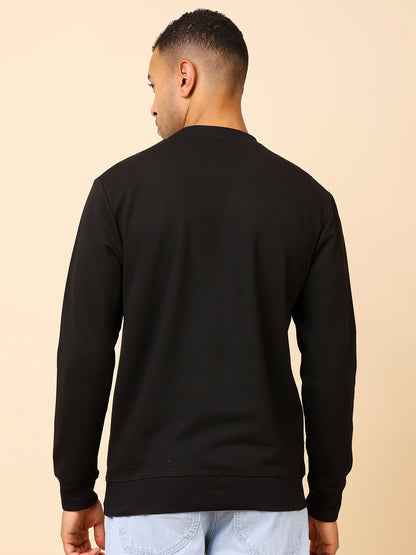 Stylox Men’s Colorblock Crew Neck Sweatshirt with “Revolution” Print
