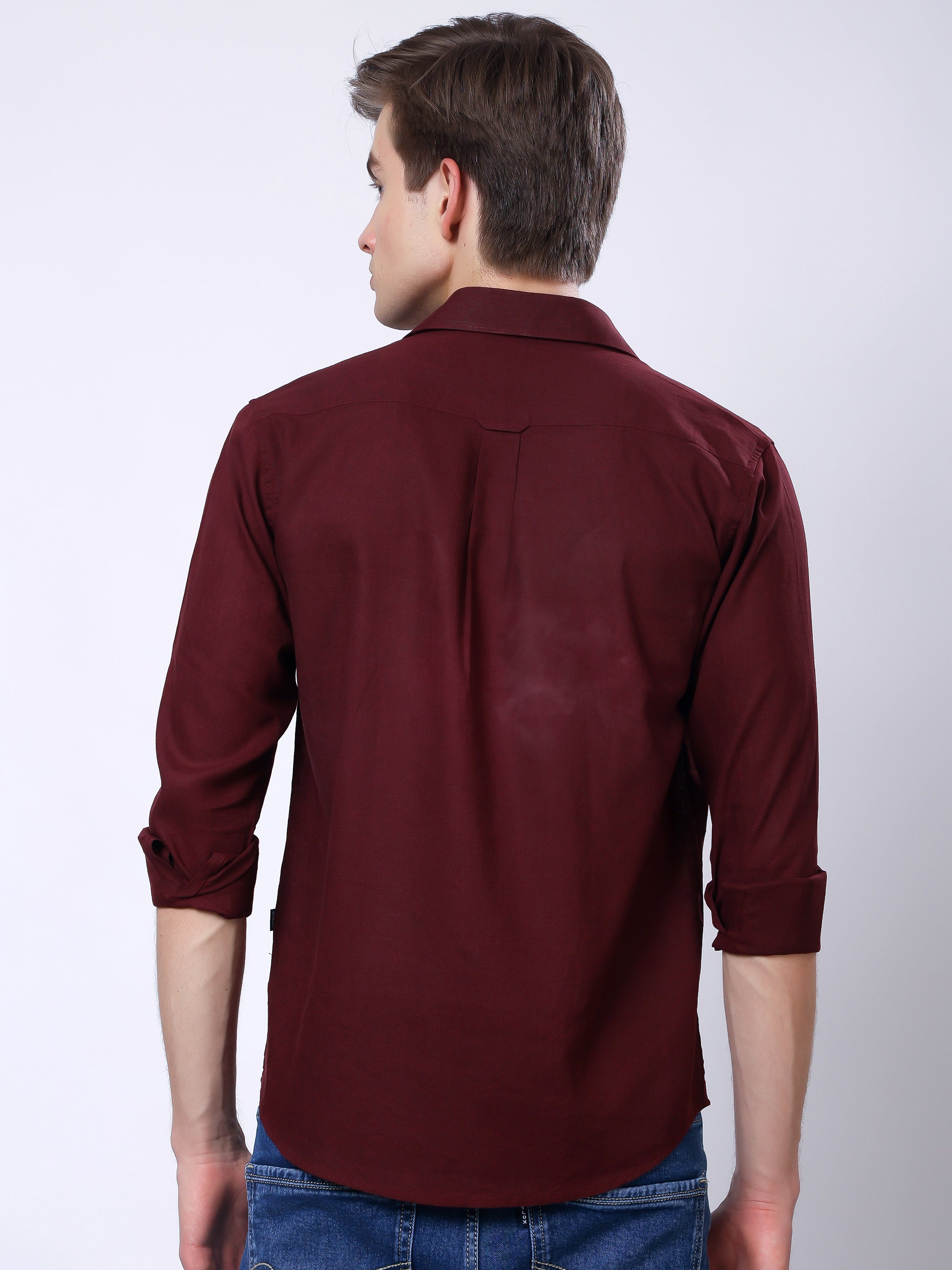 Stylox Men’s Regular Fit Full Sleeve Solid Casual Shirt - Stylox