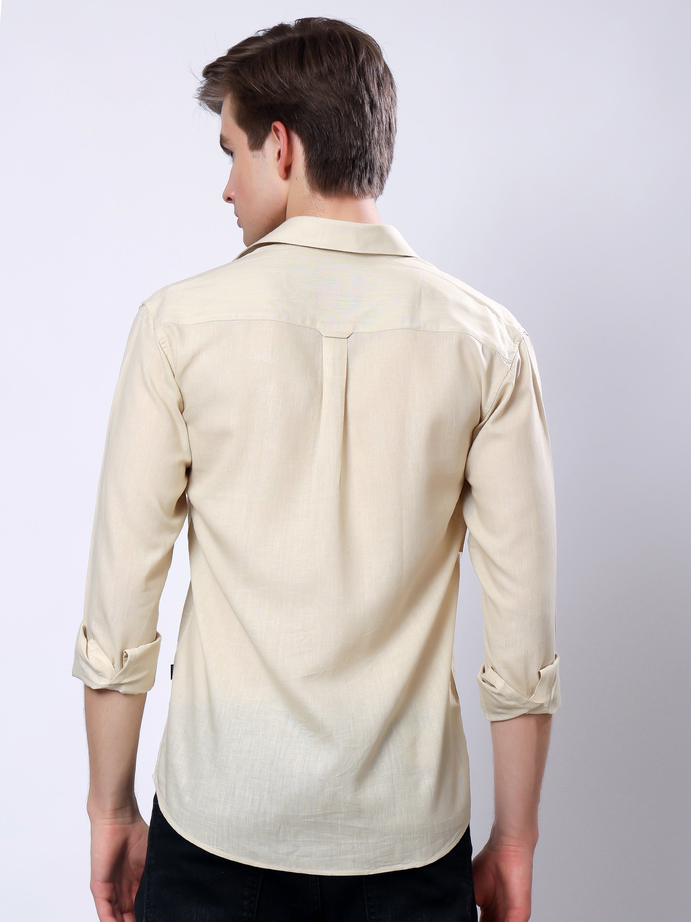 Stylox Men’s Regular Fit Full Sleeve Solid Casual Shirt - Stylox