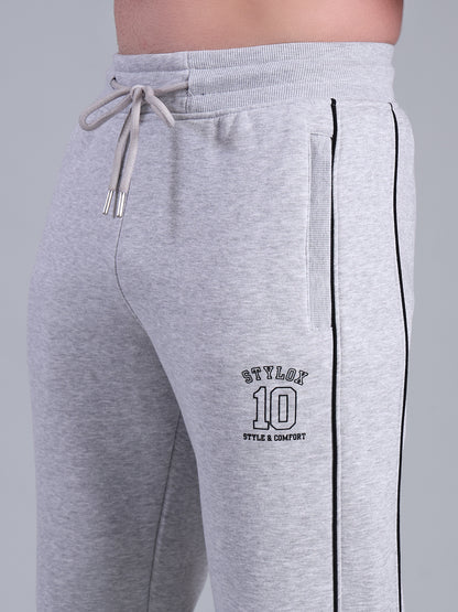 Stylox Men’s Solid Track Pants with Side Piping | Slim Fit Joggers for Gym, Sports &amp; Casual Wear