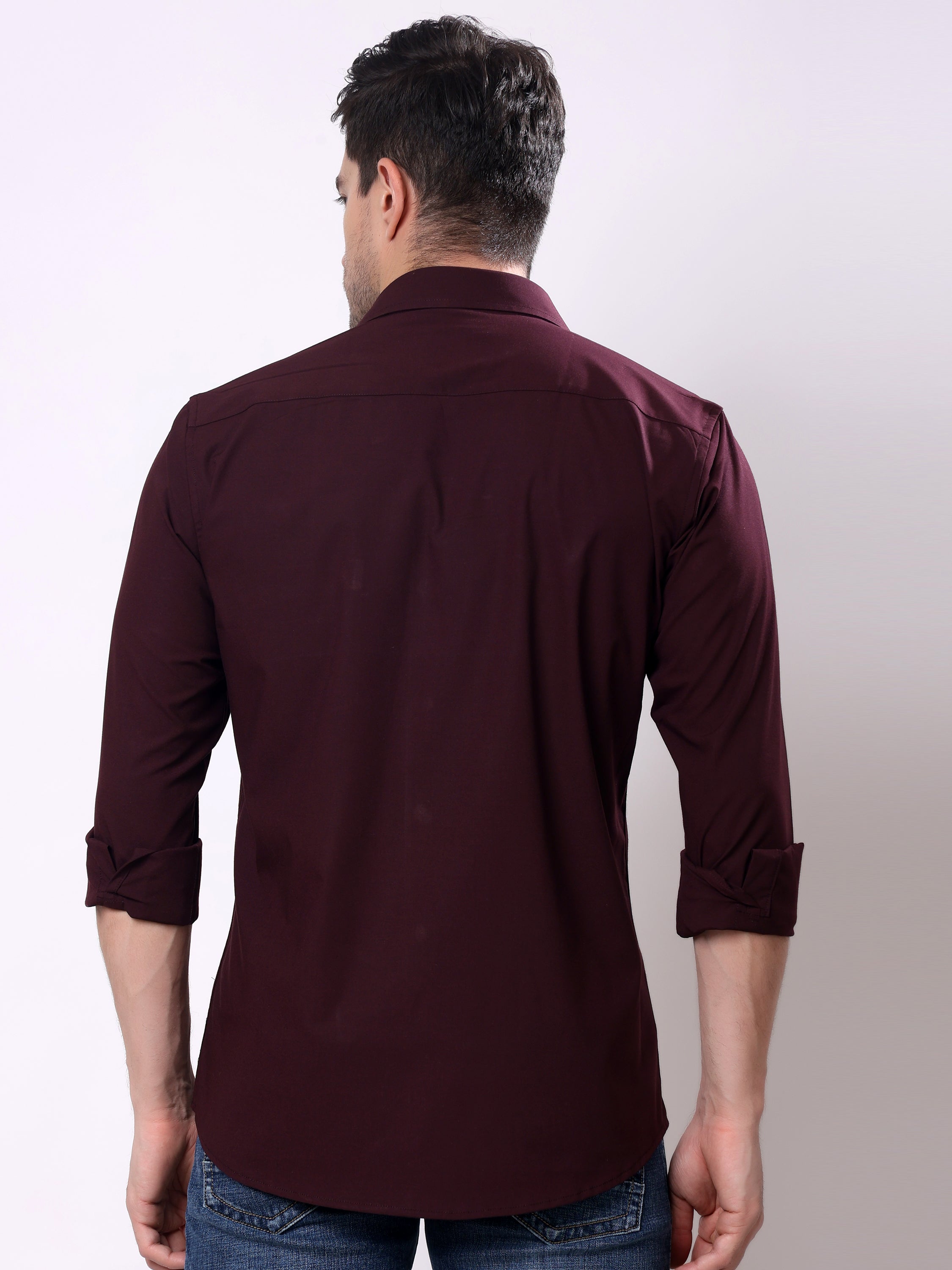 Stylox Men’s Regular Fit Full Sleeve Solid Casual Shirt - Stylox