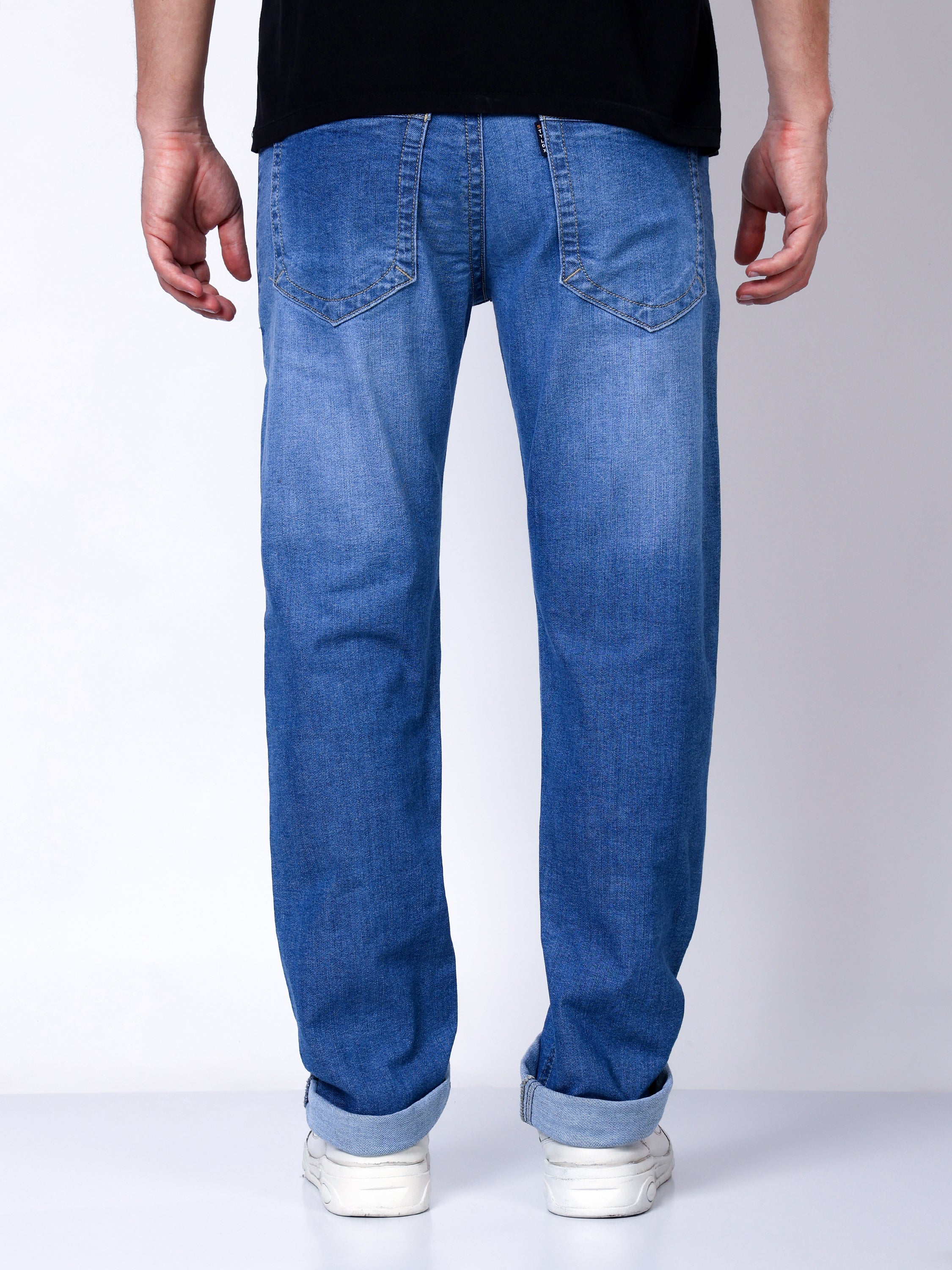 Stylox Men’s Slim Fit Stretchable Light Blue Denim Jeans - Stylox