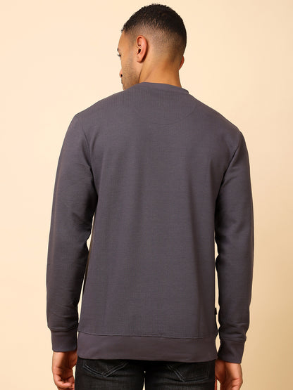 Stylox Men’s Colorblock Crew Neck Sweatshirt with “Revolution” Print