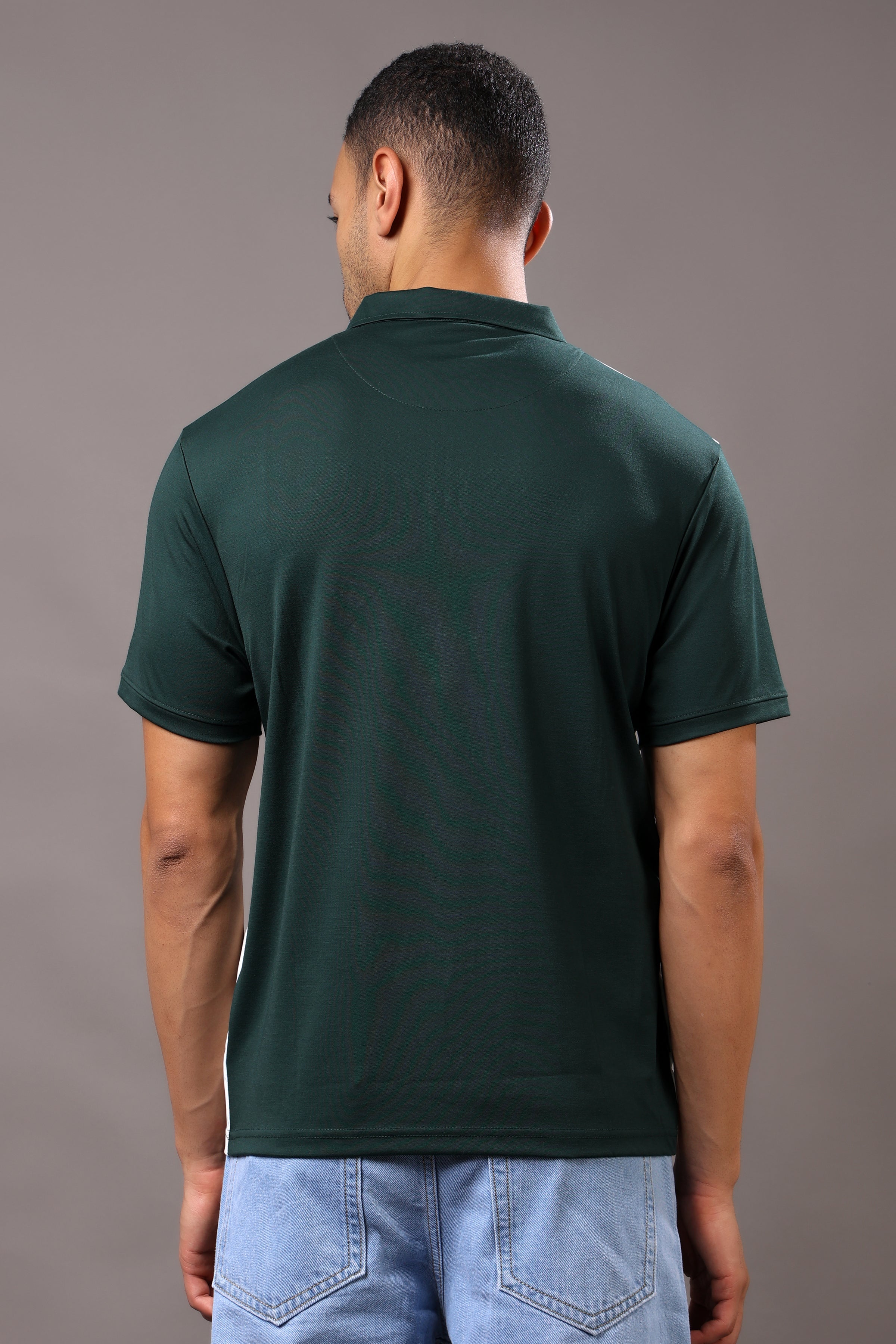 Stylox Men's Solid Polo Collar T-Shirt - Stylox
