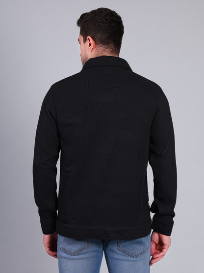 Stylox Men’s Winter Shacket | Solid Button-Down Shirt Jacket with Chest Pockets | Warm Casual Outerwear