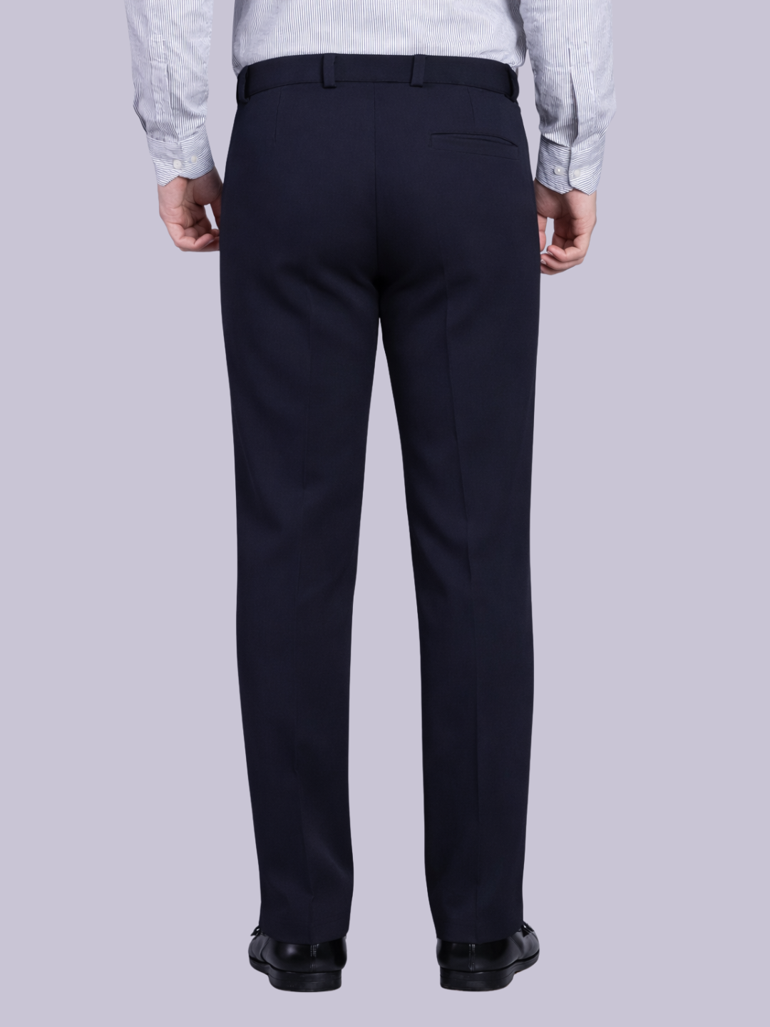 Stylox Men’s Comfort Fit Korean Trousers – Premium Office Wear Pants-Navy - Stylox