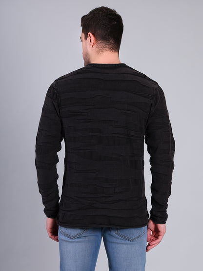 Stylox Men’s Textured Winter Sweater | Full Sleeve Crew Neck Knit Pullover | Premium Casual Wear