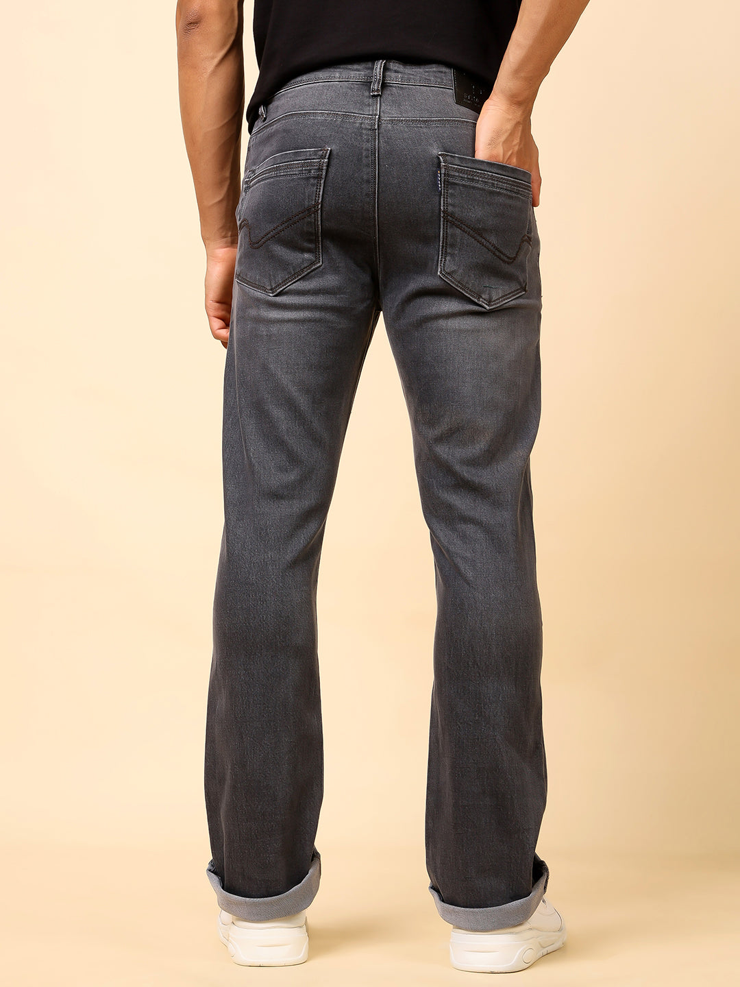 Stylox Men’s Bootcut Fit Mid-Rise Denim Jeans - Stylox