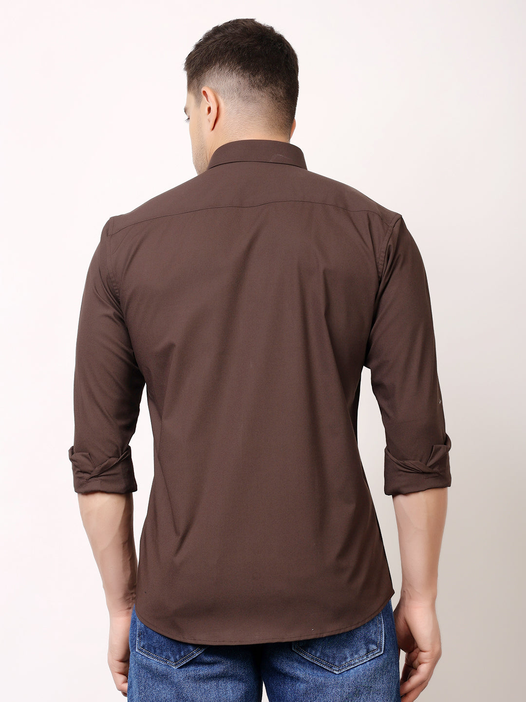 Stylox Men's Regular Fit Solid Casual Shirt with Full Sleeves – Premium Cotton Blend Button-Down Shirt for Smart Everyday Style - Stylox