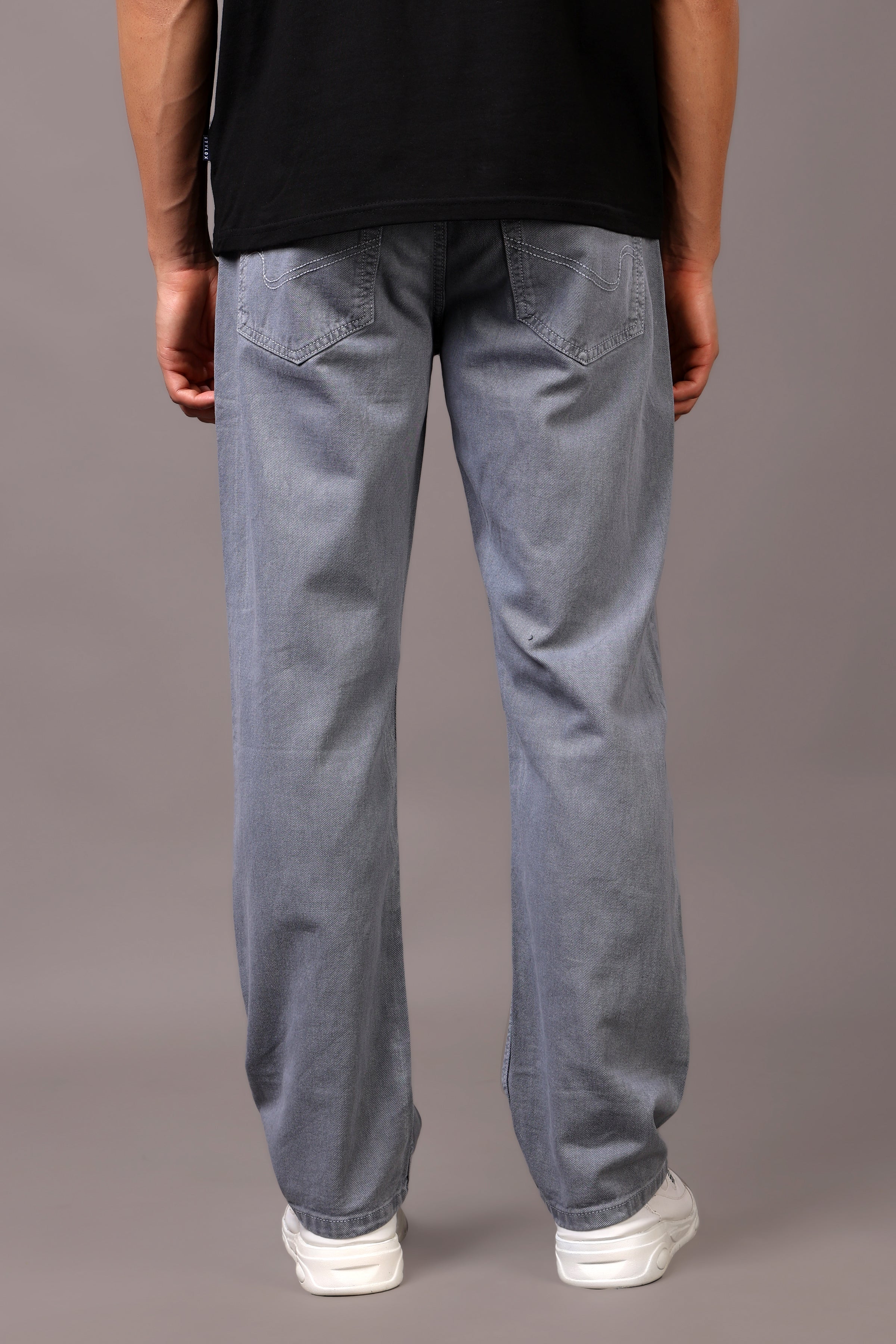 Stylox Men’s Relaxed Fit Denim Jeans - Ash Grey, Black, Steel Grey, Fossil Grey & Olive