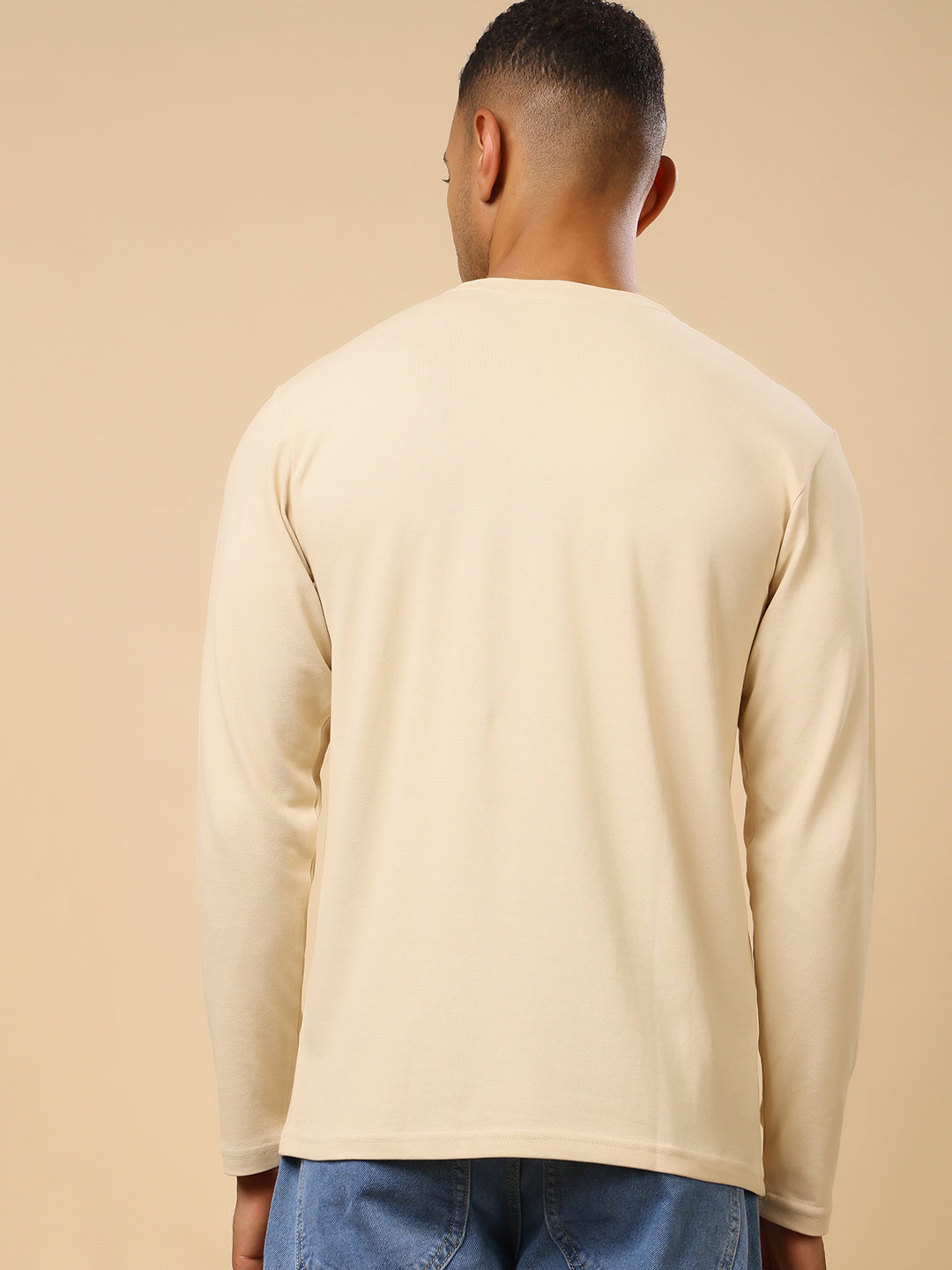 Stylox Men’s Henley Neck Full Sleeve Solid T-Shirt – Casual & Stylish Everyday Wear - Stylox