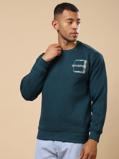 Stylox Men’s Printed Round Neck Sweatshirt – Casual Comfort with Trendy Prints