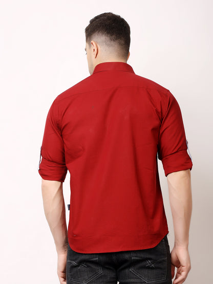 Stylox Men’s Regular Fit Oxford Full Sleeve Solid Shirt | Premium Cotton Blend Casual &amp; Formal Wear