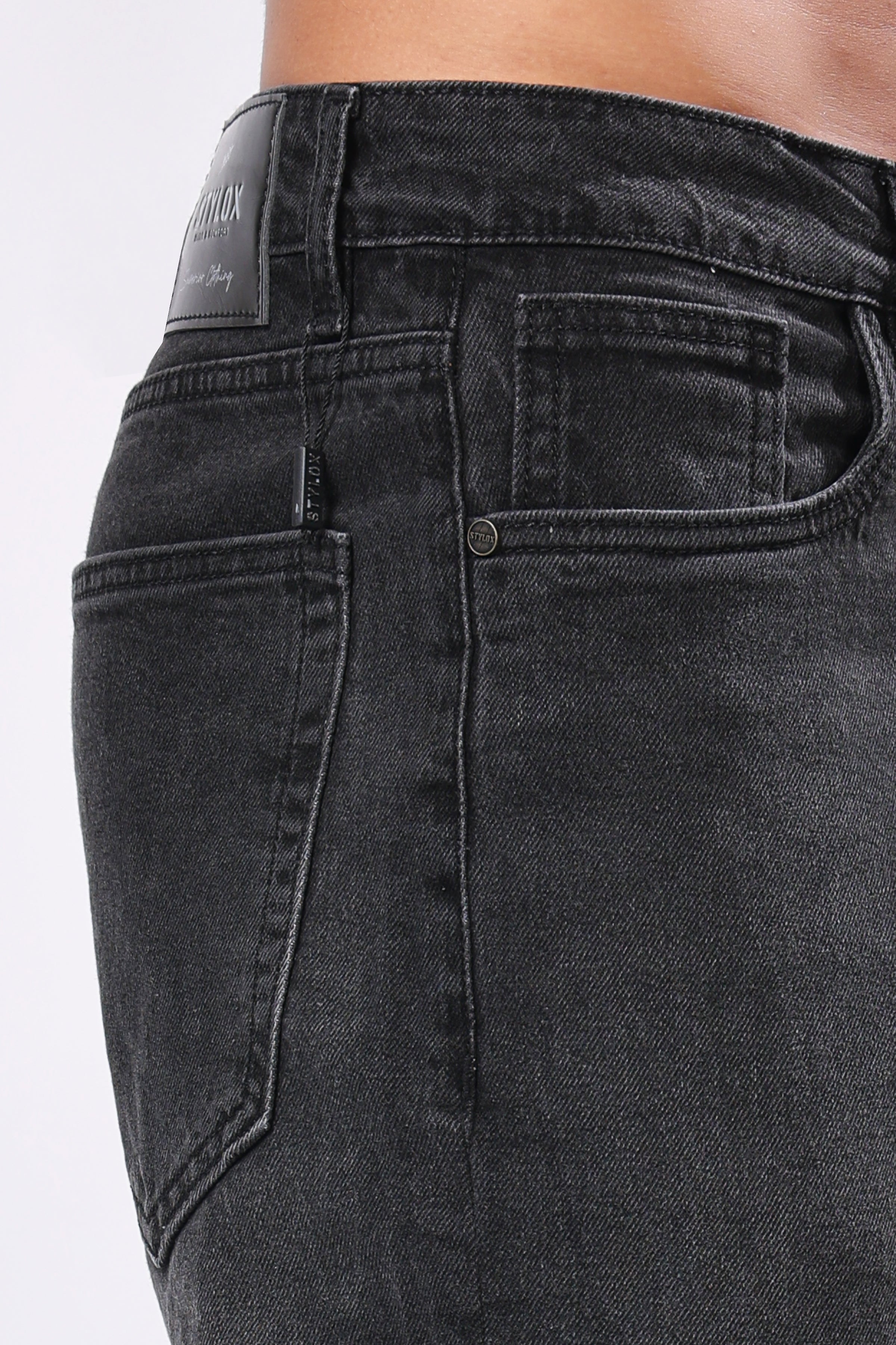 Stylox Relaxed Fit Men's Denim Jeans - Grey, Dark Grey, Mid Grey, Fossil Grey | J-022 - Stylox