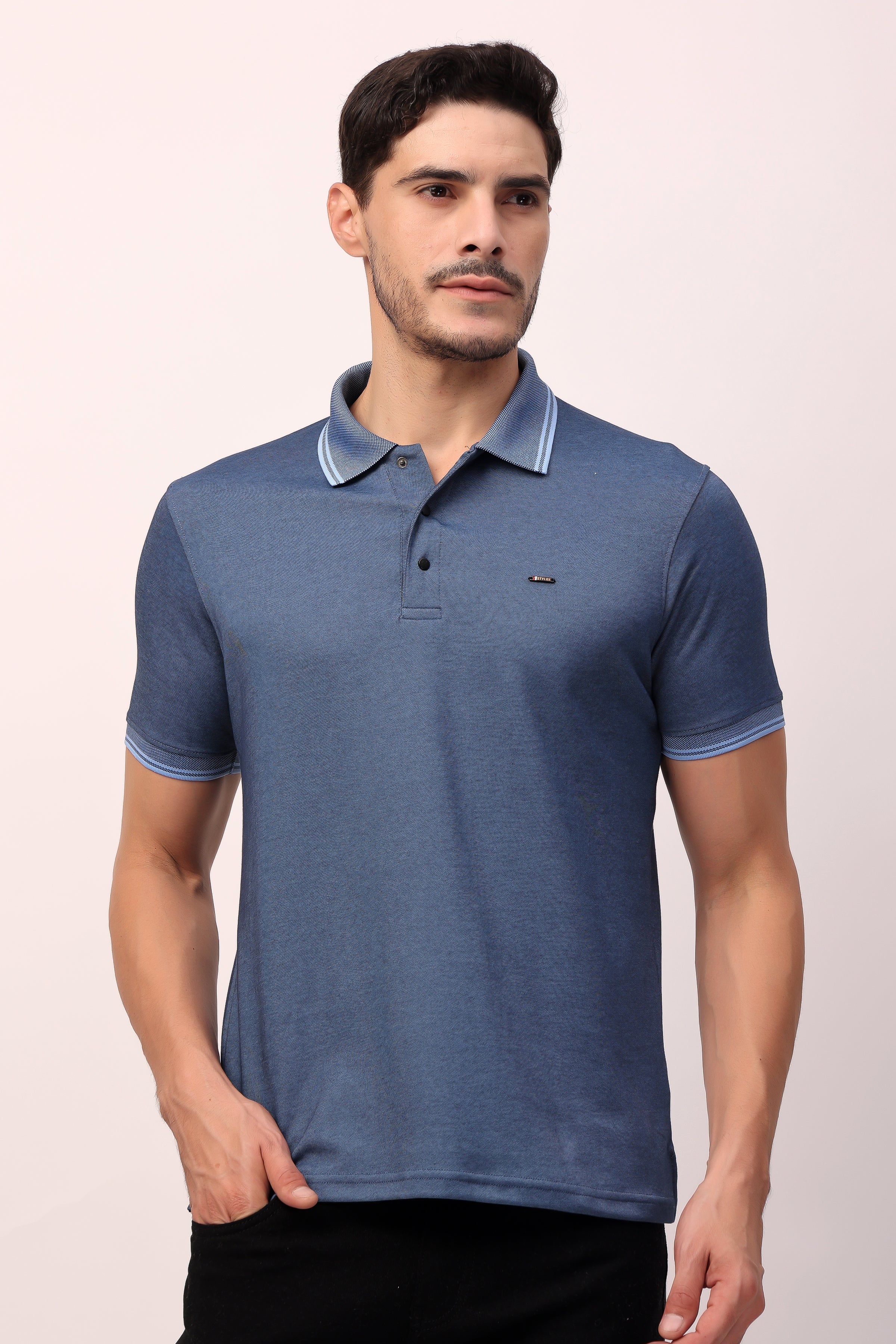 STYLOX Men's Half Sleeve Solid Polo T-shirt - Stylox