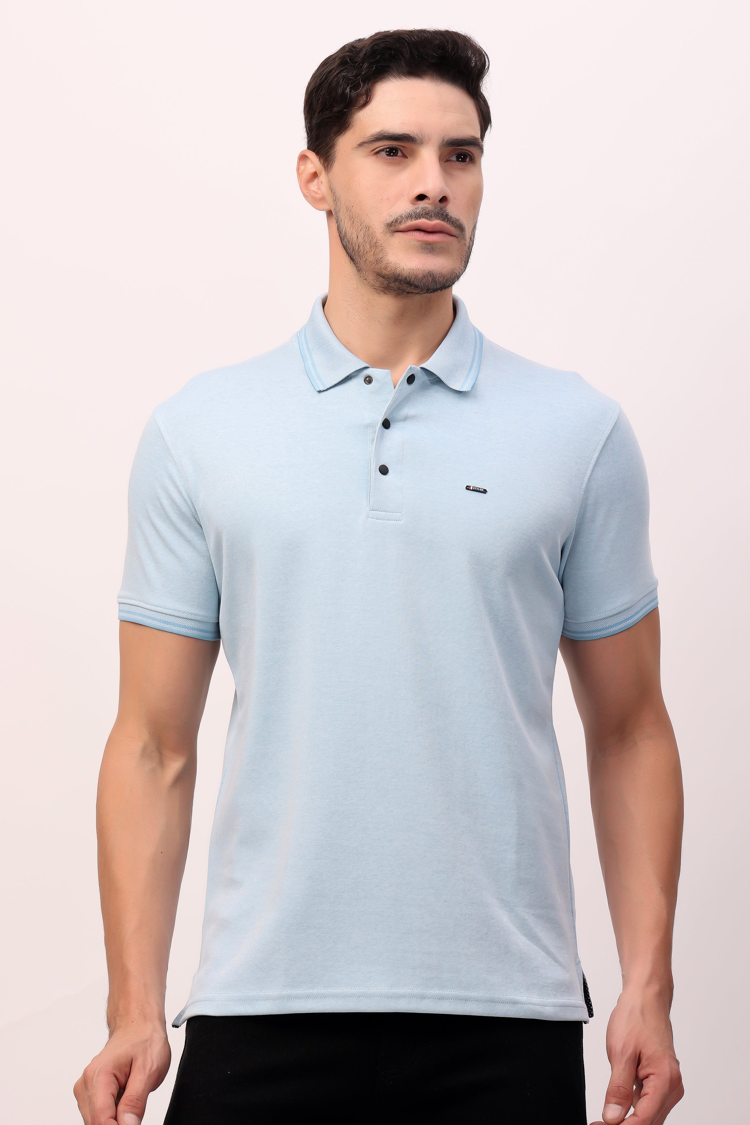STYLOX Men's Half Sleeve Solid Polo T-shirt - Stylox