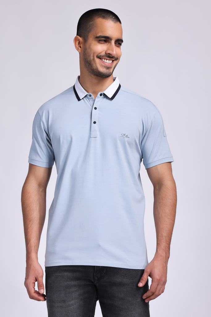 Stylox Men  Polo Collar Slim Fit T-shirt - 67558