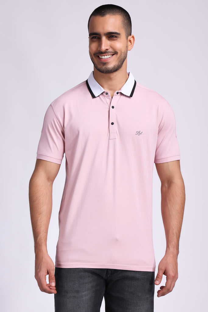 Stylox Men  Polo Collar Slim Fit T-shirt - 67562