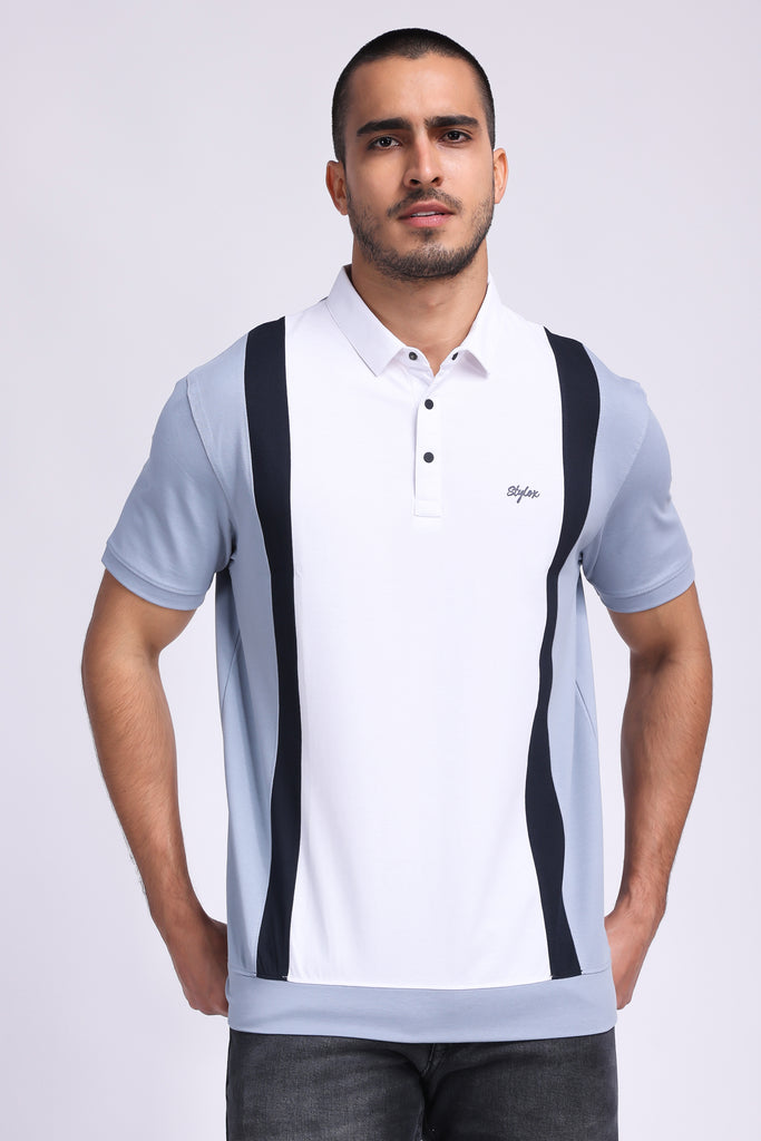 Stylox Men  Polo Collar Slim Fit T-shirt - 67598