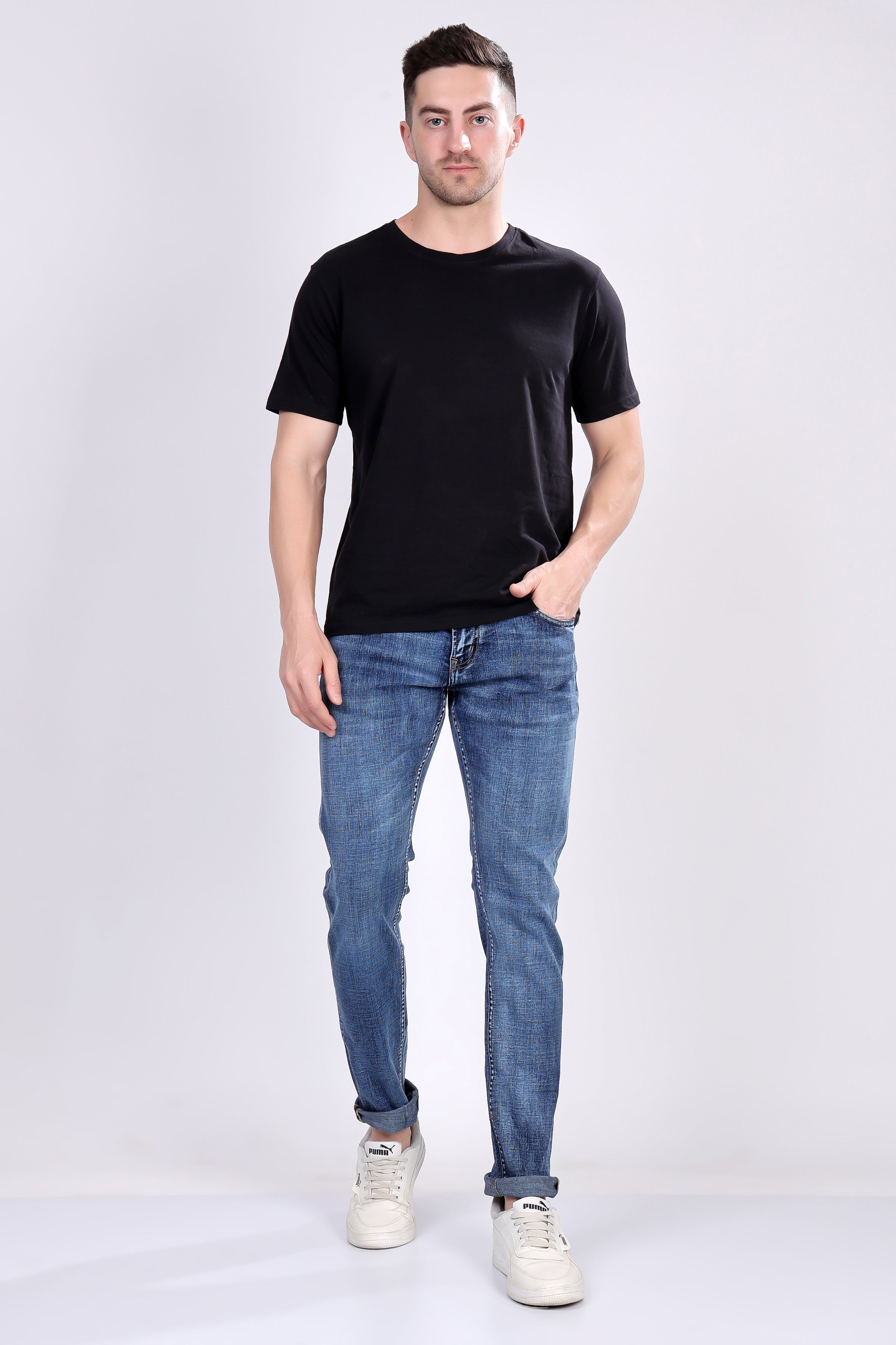 Stylox Slim Fit Denim Jeans - Blue,