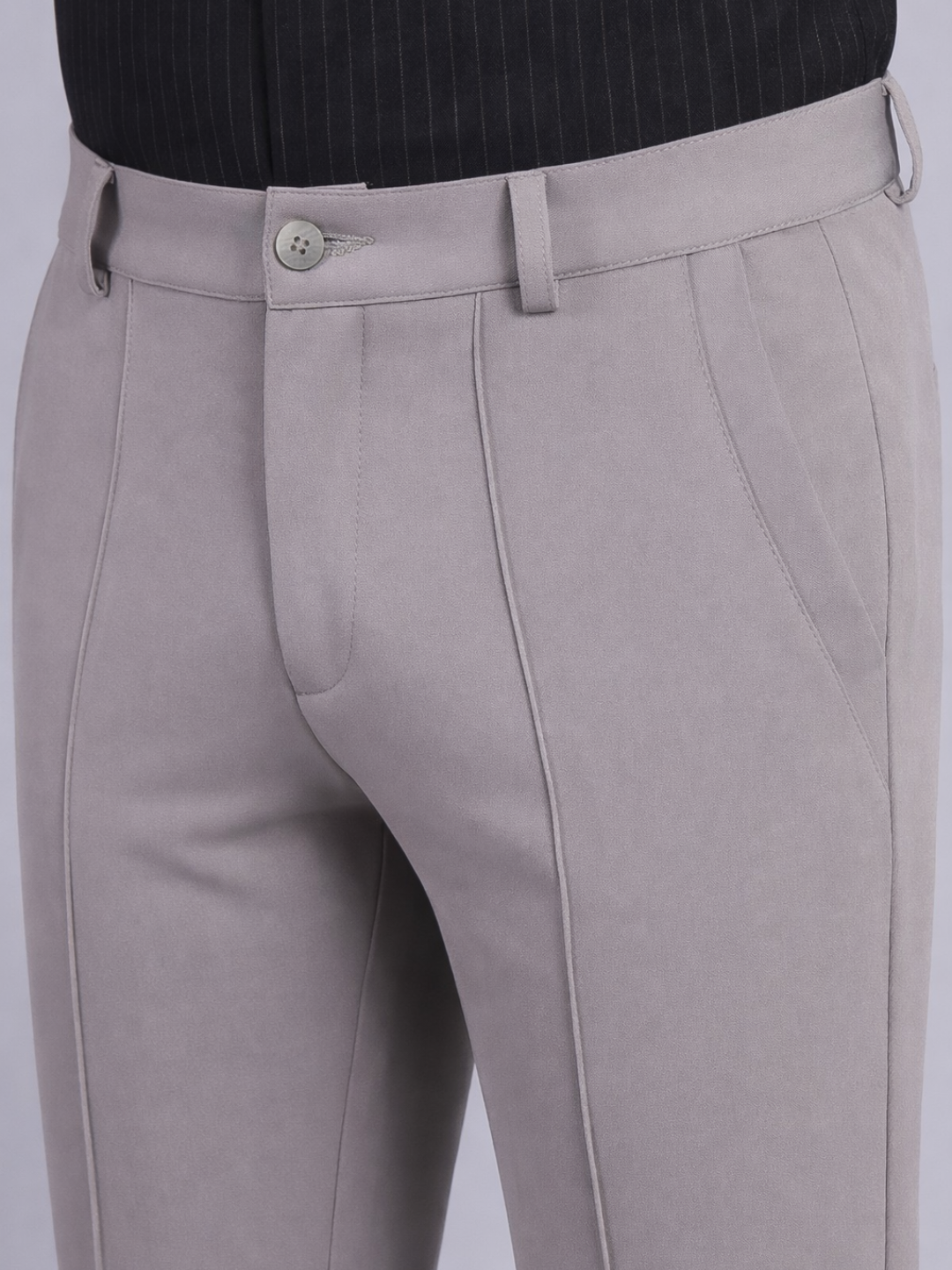 Stylox Men’s Comfort Fit Korean Trousers – Premium Office Wear Pants-Light Beige