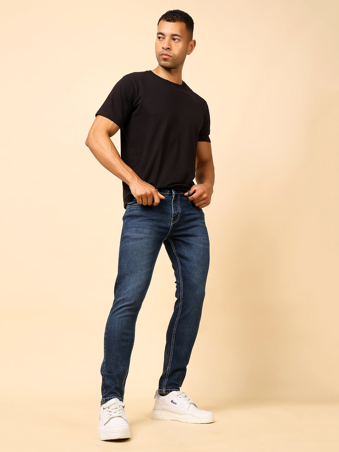 Stylox Men’s Ankle Fit Washed Jeans | Stretchable Denim Jeans for Men | Stylish Tapered Fit Casual Jeans