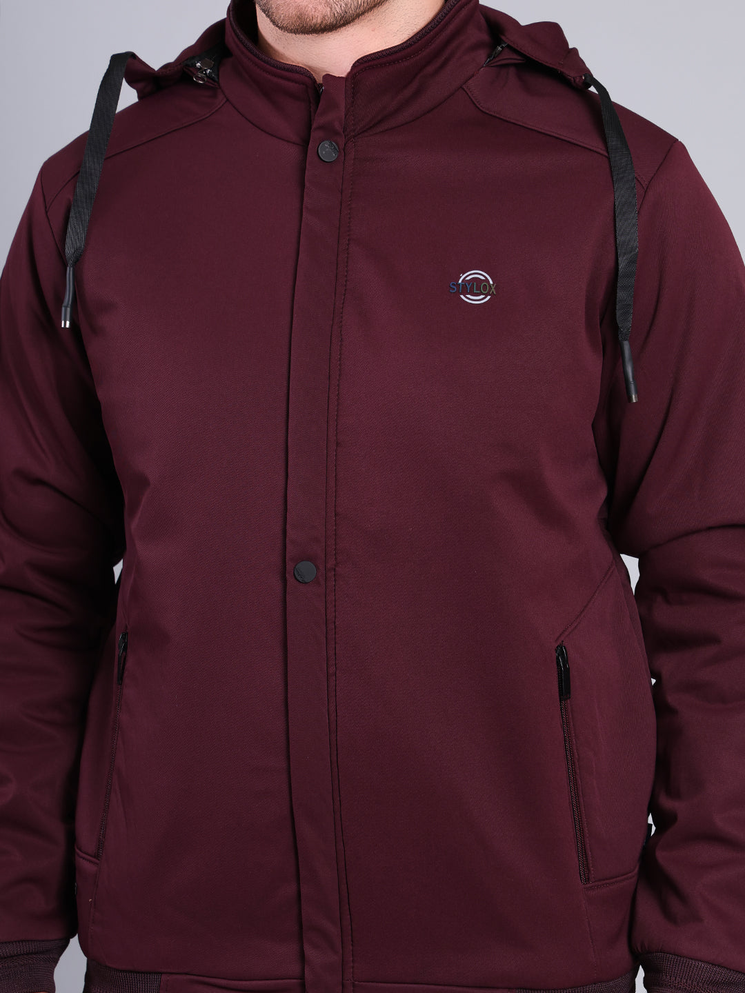 Stylox Men’s Winter Jacket with Hood | Warm Padded Jacket | Stylish Casual Outerwear