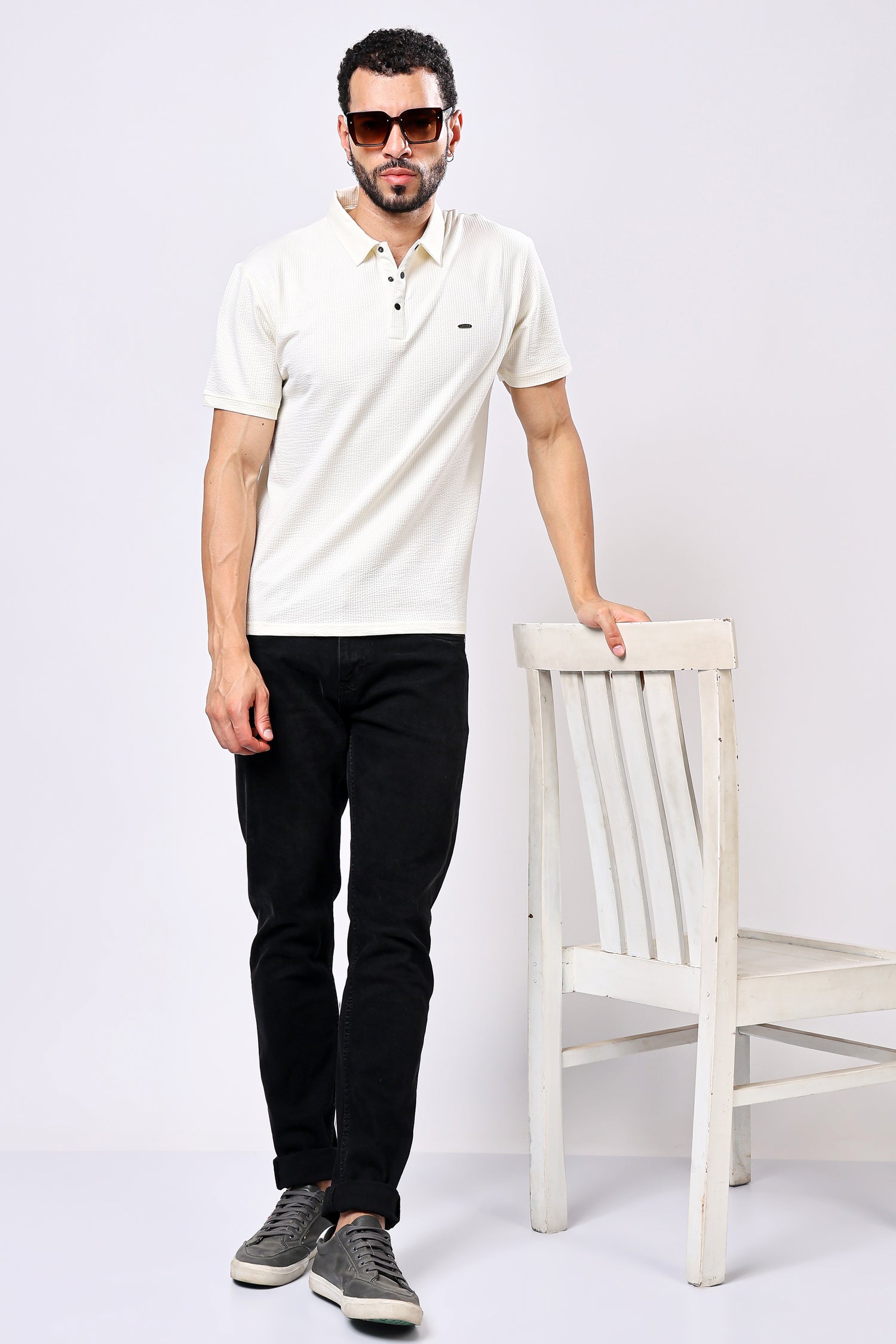 Stylox Solid Polo T-Shirt For Men