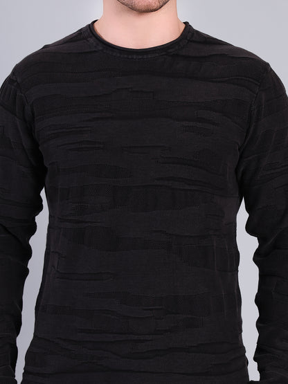 Stylox Men’s Textured Winter Sweater | Full Sleeve Crew Neck Knit Pullover | Premium Casual Wear