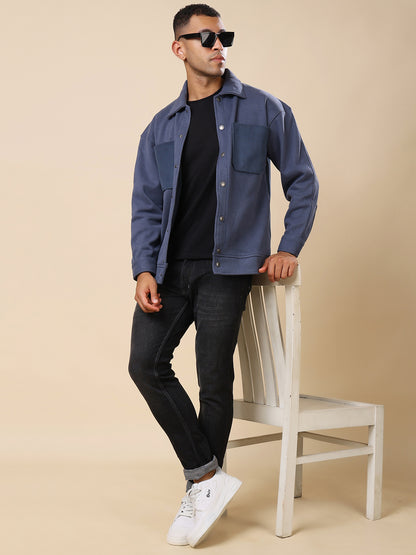 Stylox Men’s Shacket with Button Closure – Stylish Jacket for Every Season