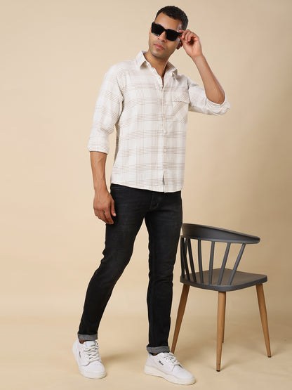Stylox Men’s Check Full Sleeve Regular Fit Shirt – Classic Checks, Timeless Style
