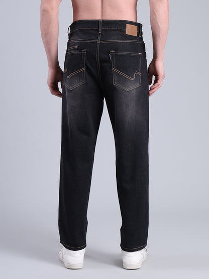 Stylox Men’s Loose Fit Jeans | Relaxed Fit Washed Denim Jeans for Men | Mid-Rise Casual &amp; Streetwear Jeans