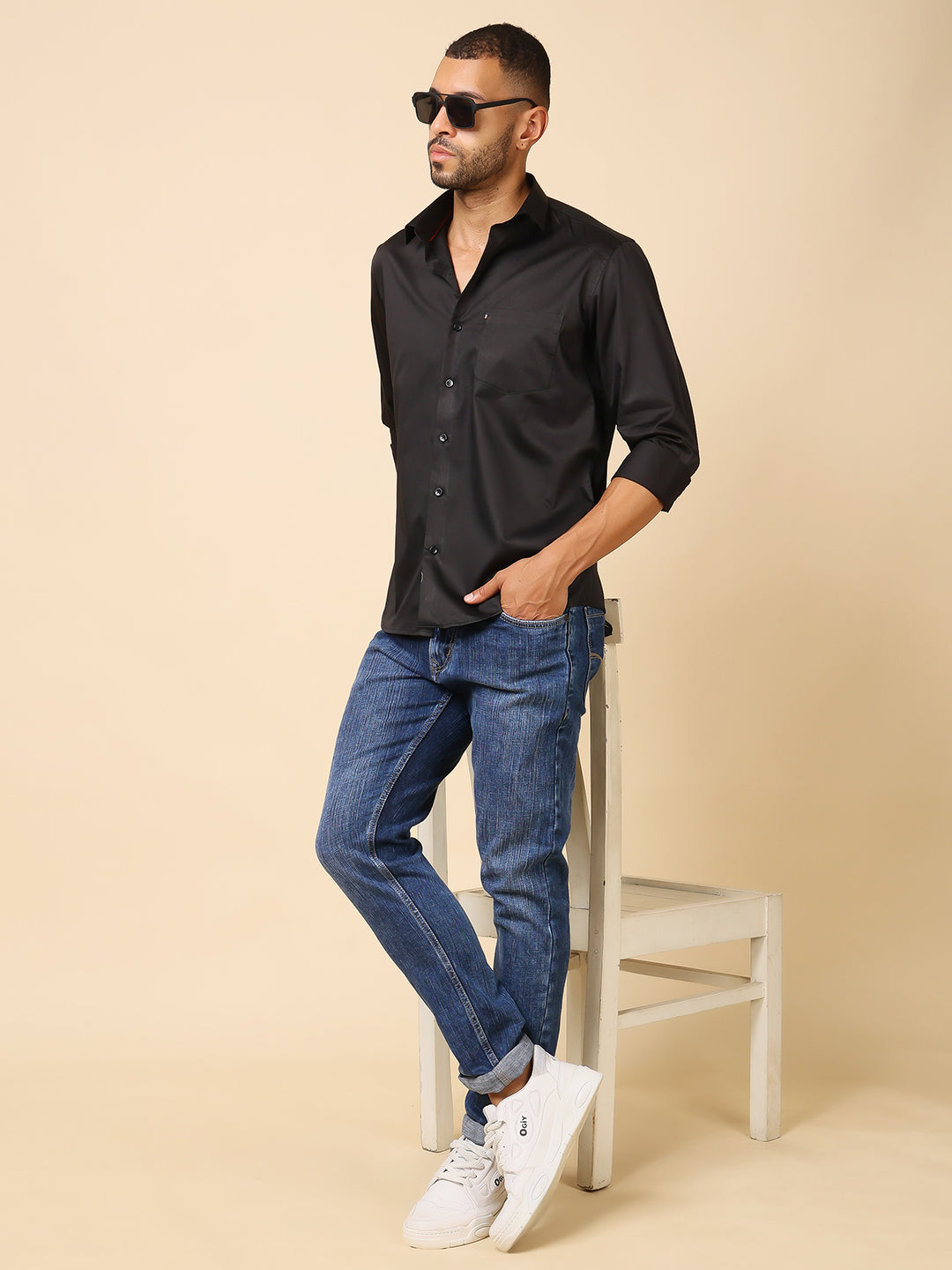 Stylox Men’s Slim Fit Satin Shirt | Premium Solid Formal Shirt for Office & Party Wear | Full Sleeve Smooth Finish Shirt - Stylox