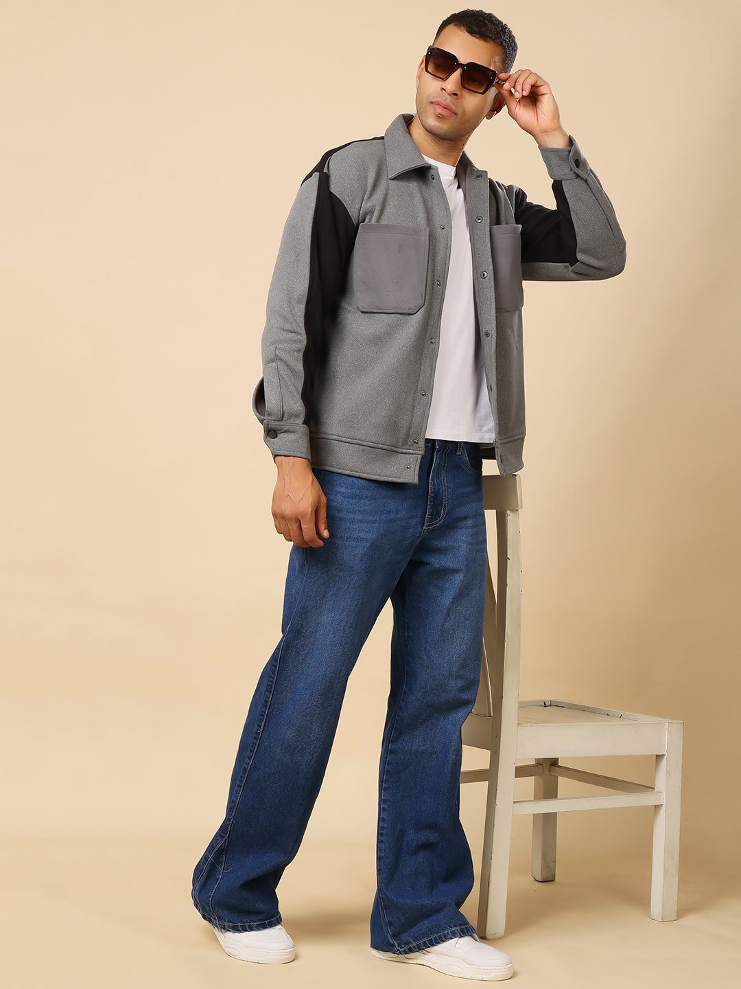 Stylox Men’s Shacket with Button Closure – Stylish Jacket for Every Season