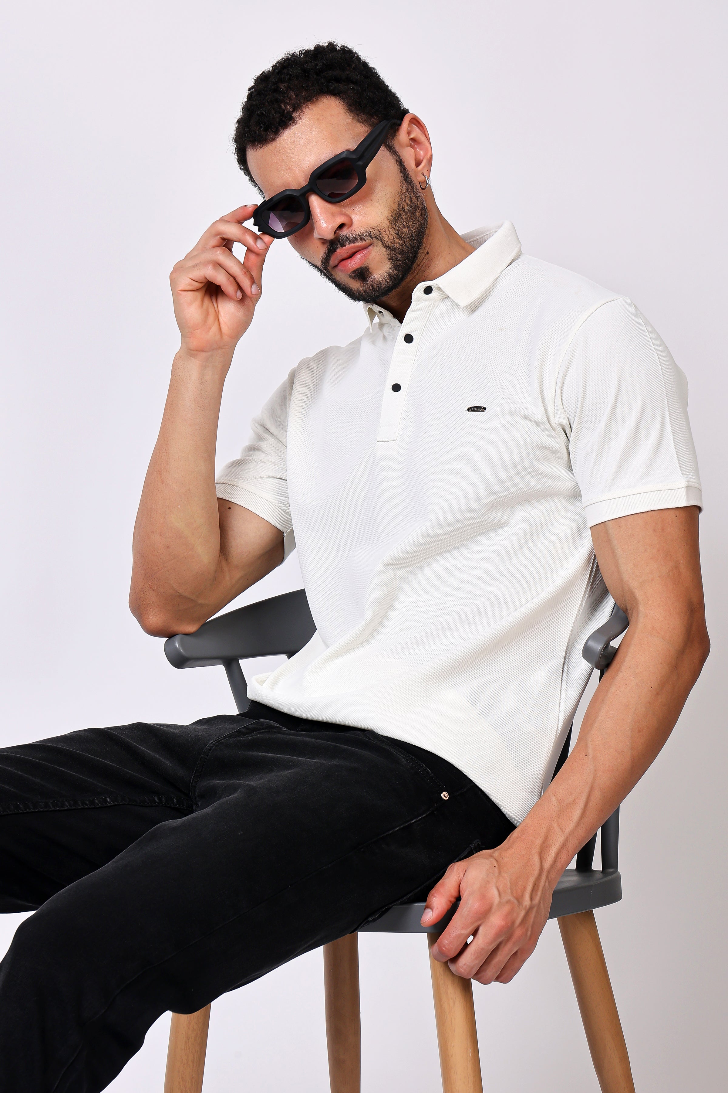 Stylox Solid Polo T-Shirt For Men - Stylox