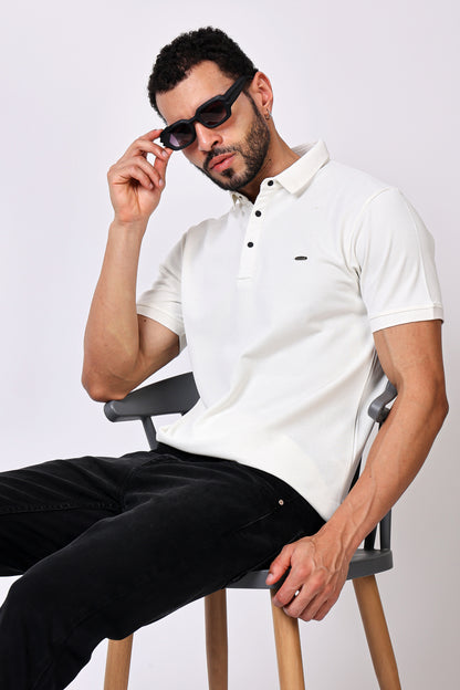 Stylox Solid Polo T-Shirt For Men