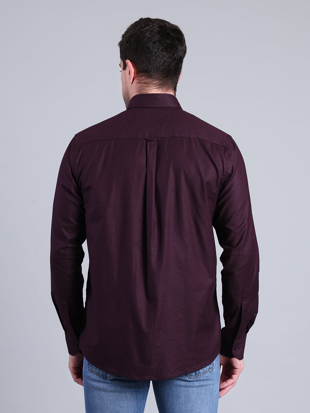 Stylox Men’s Solid Casual Shirt | Full Sleeve Regular Fit Shirt for Everyday Wear