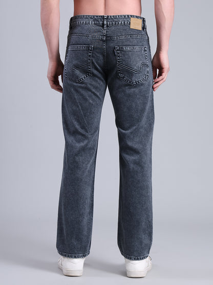 Stylox Men’s Comfort Fit Jeans | Mid Rise Straight Leg Washed Denim for Everyday Wear