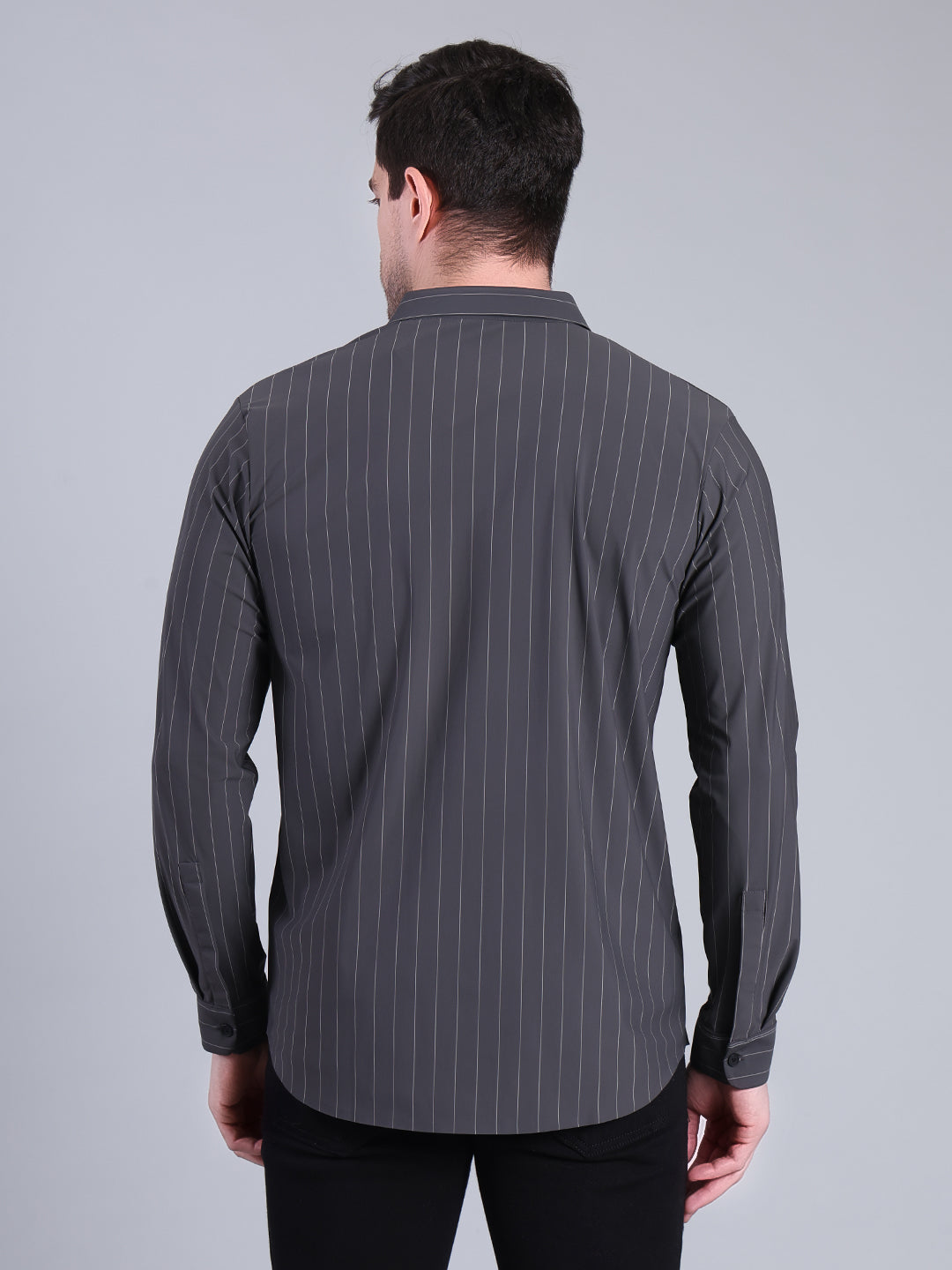 Stylox Men’s Striped Partywear Shirt | Slim Fit Full Sleeve Formal-Casual Shirt For Men