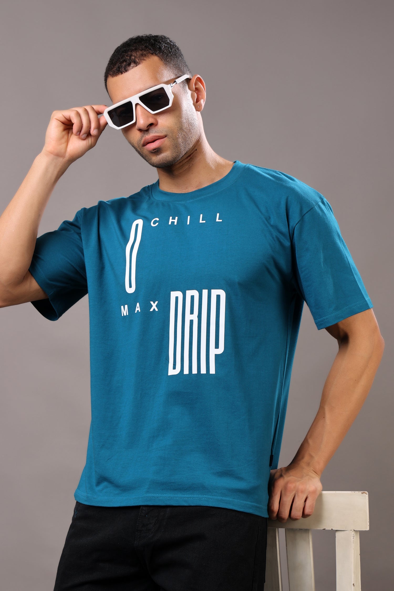 Stylox Men’s Oversized Graphic Printed Crew Neck Casual T-Shirt