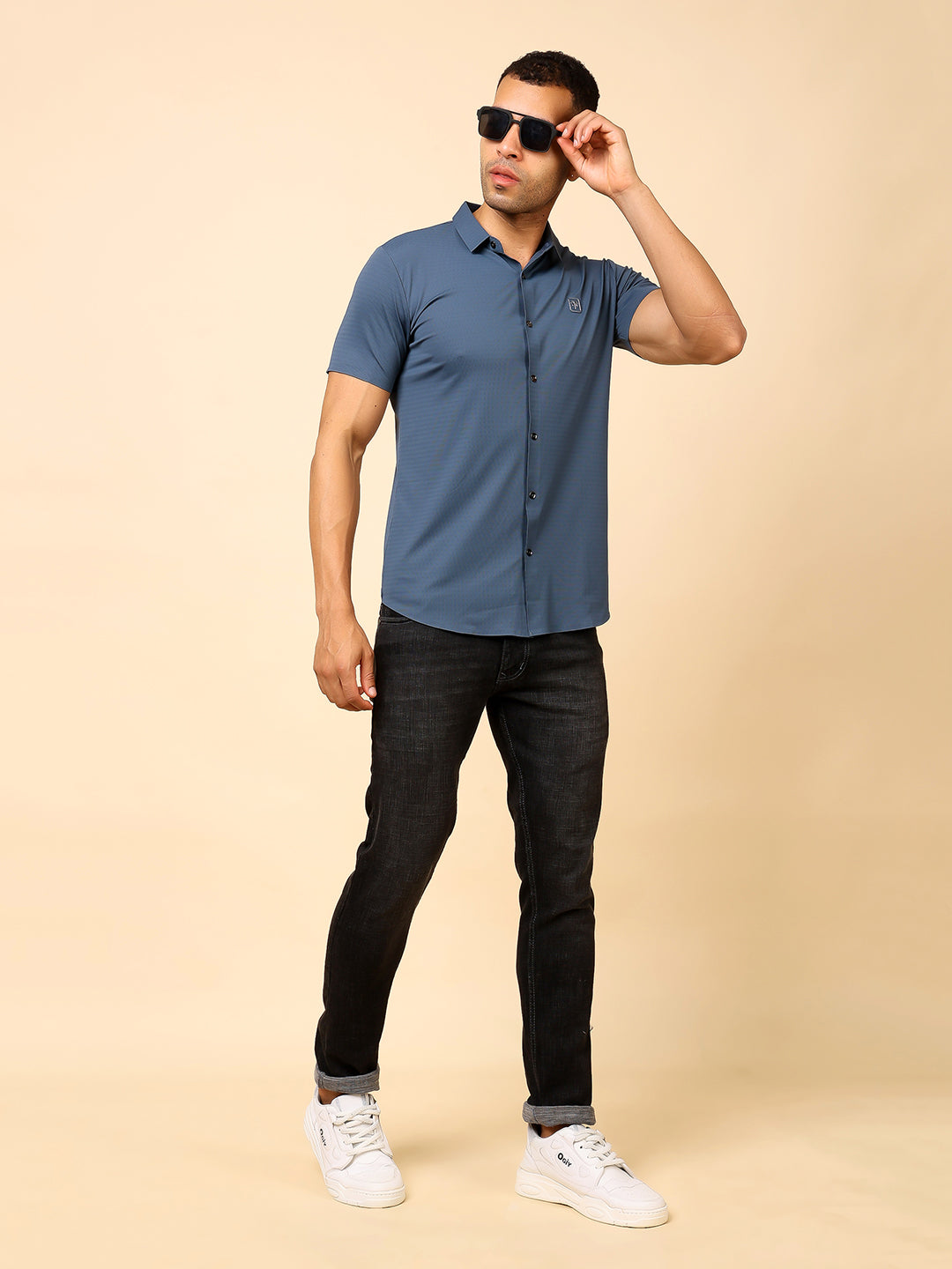 Men's Regular Fit Cotton Blend Shirt | Stylish & Party Wear - Stylox