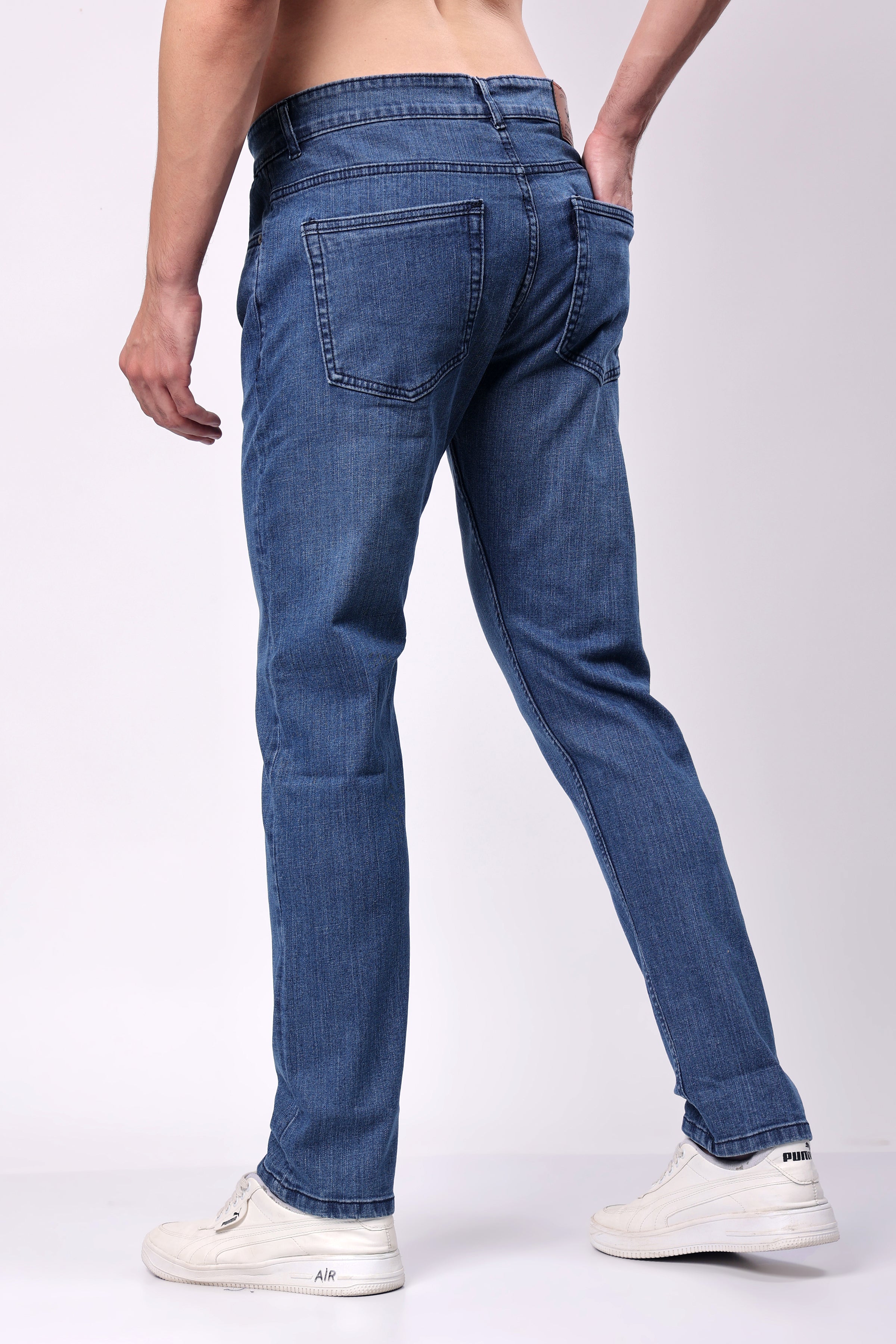 Stylox Men Slim Fit Denim Jeans - Light Blue, - Stylox