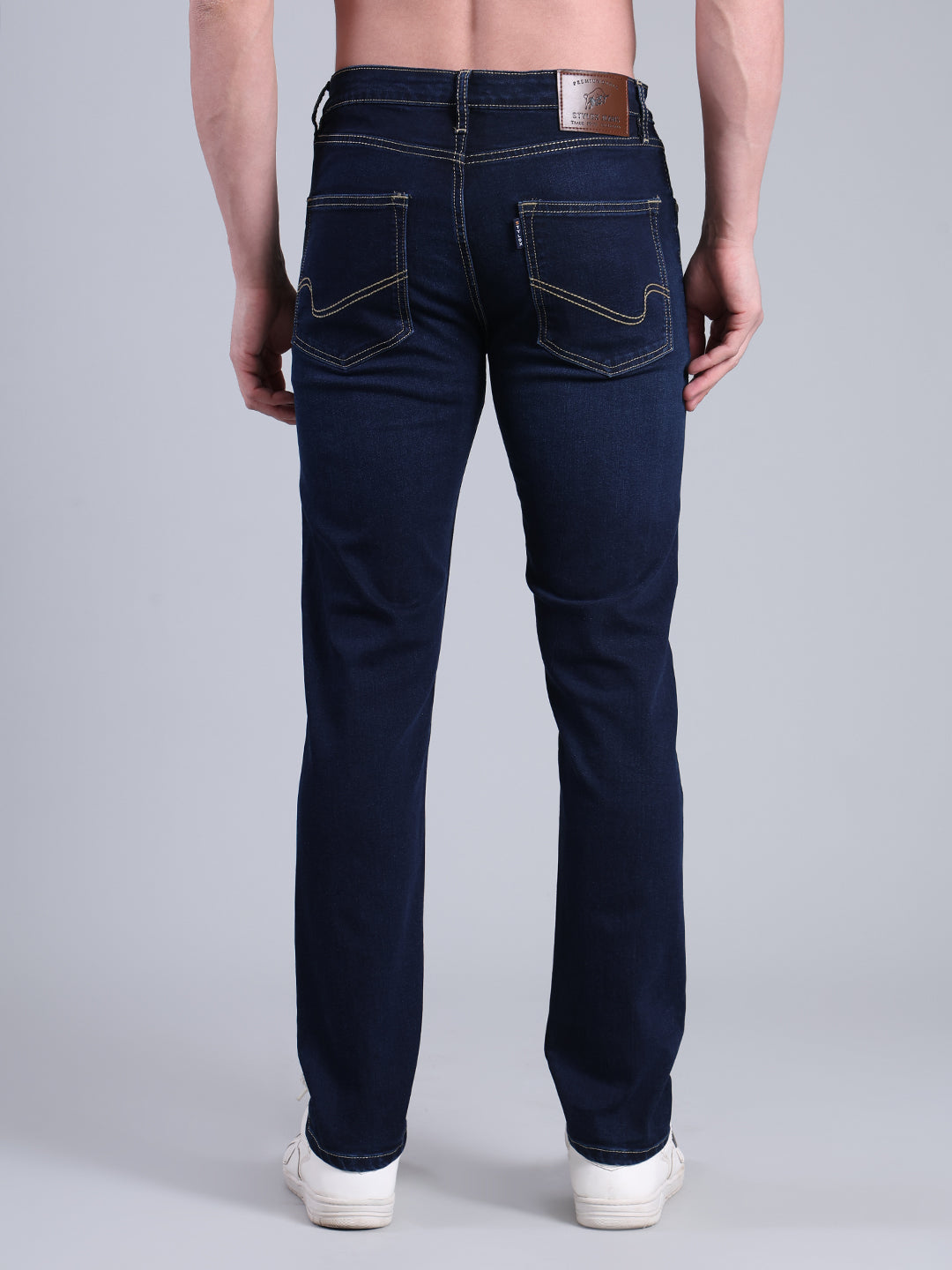 Stylox Redefined Slim Fit Solid Men’s Jeans – Stylish & Comfortable Everyday Wear (Dark Blue) - Stylox