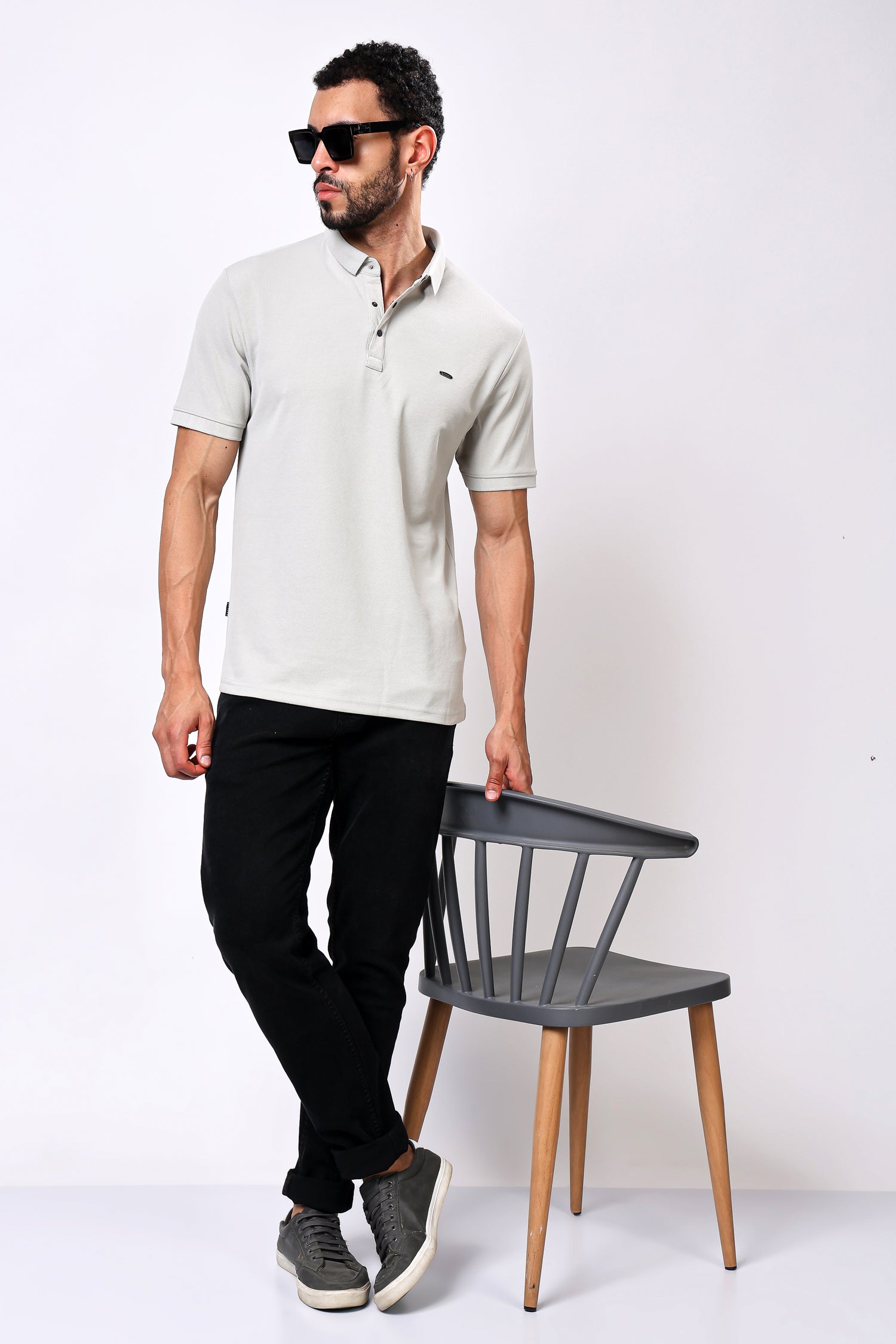 Stylox Solid Polo T-Shirt For Men