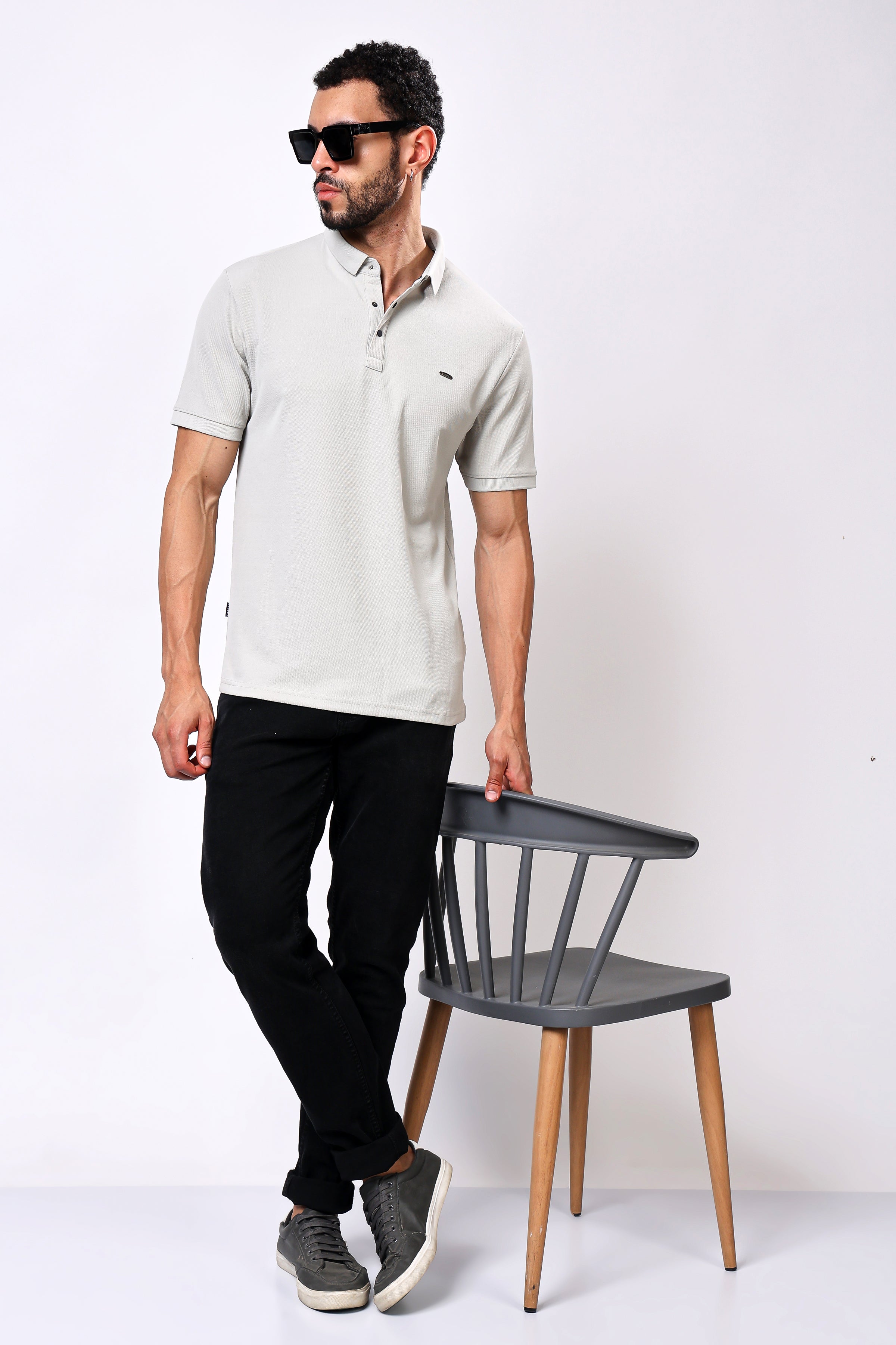 Stylox Solid Polo T-Shirt For Men - Stylox