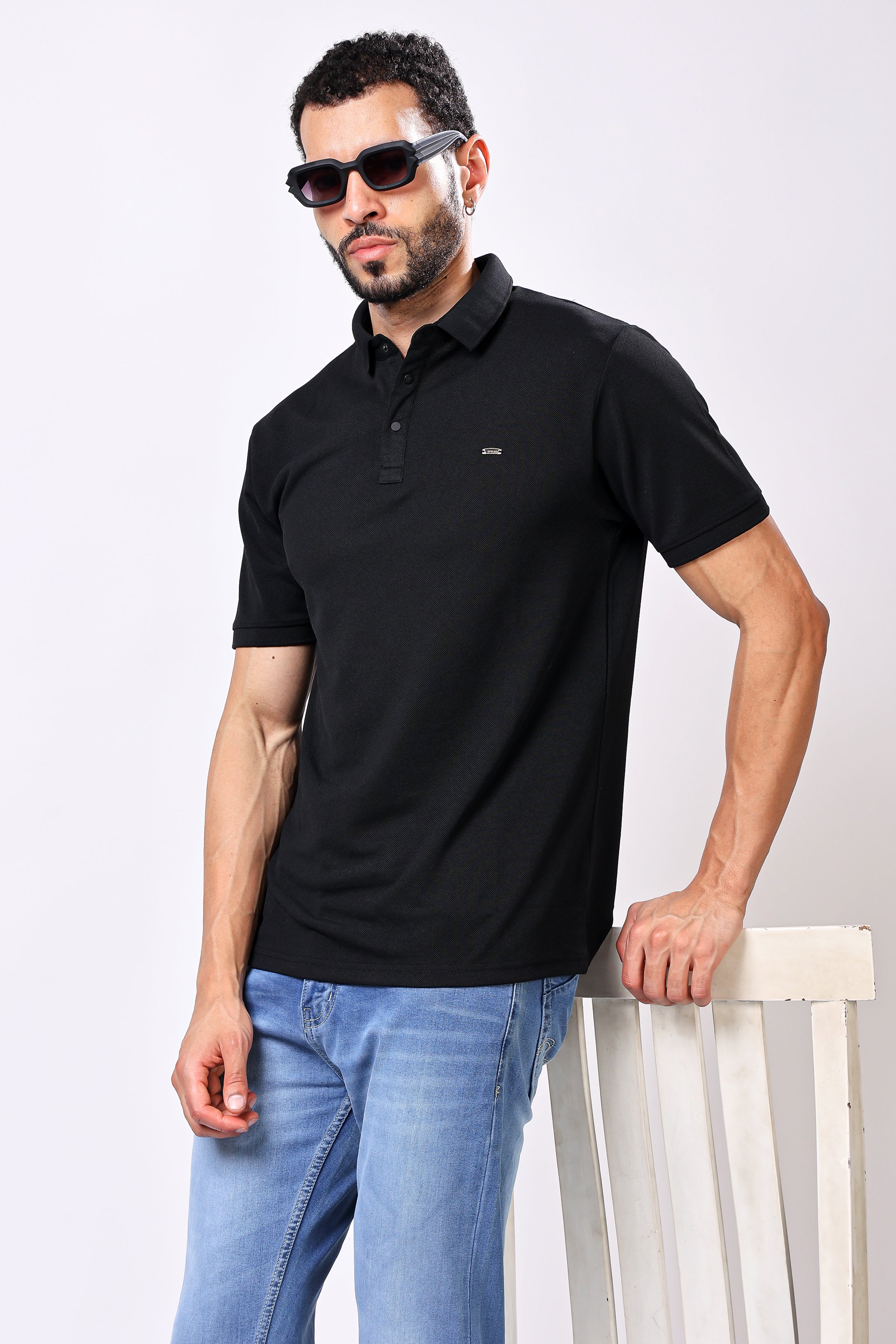 Stylox Solid Polo T-Shirt For Men - Stylox